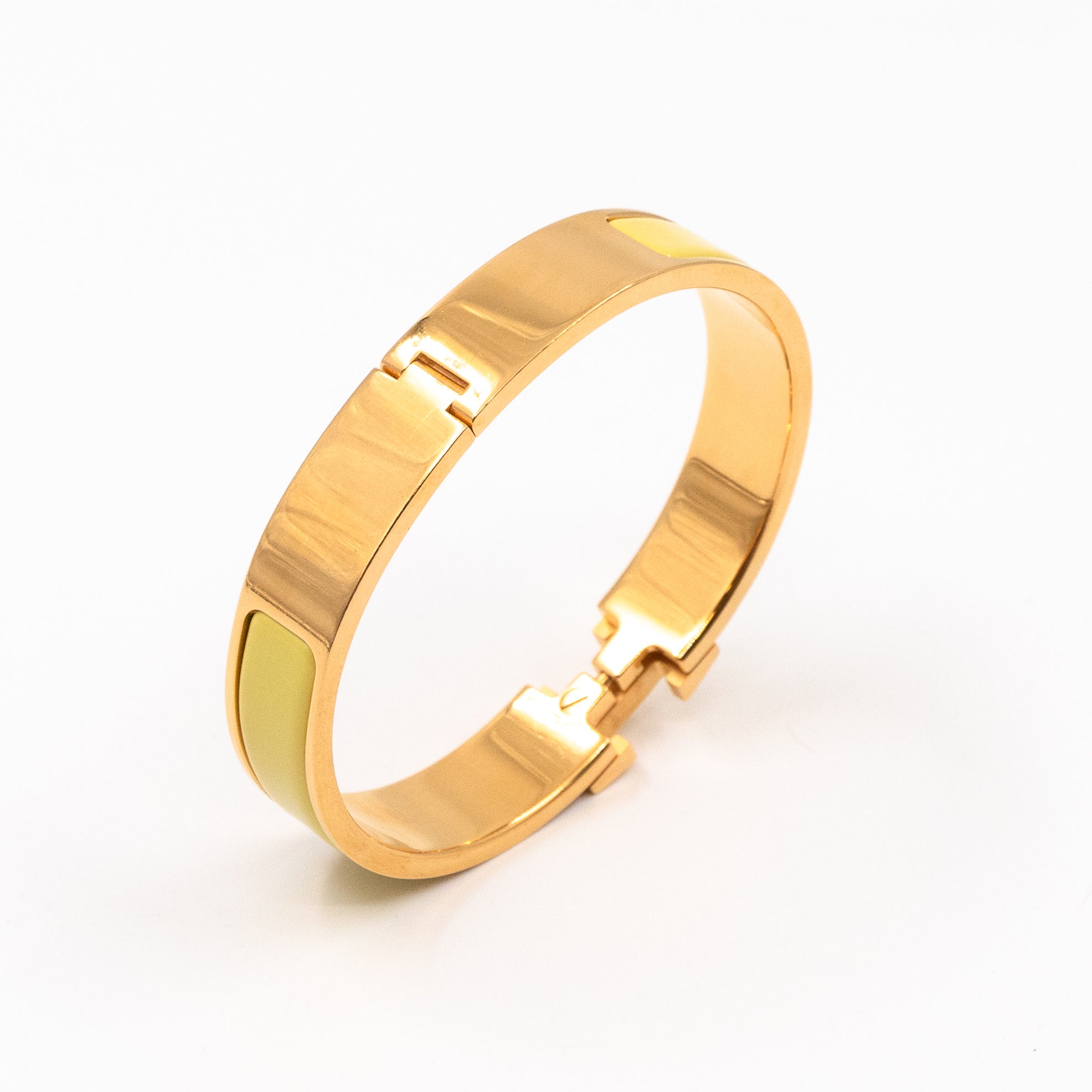 Clic H Bracelet Jaune Citron Gold