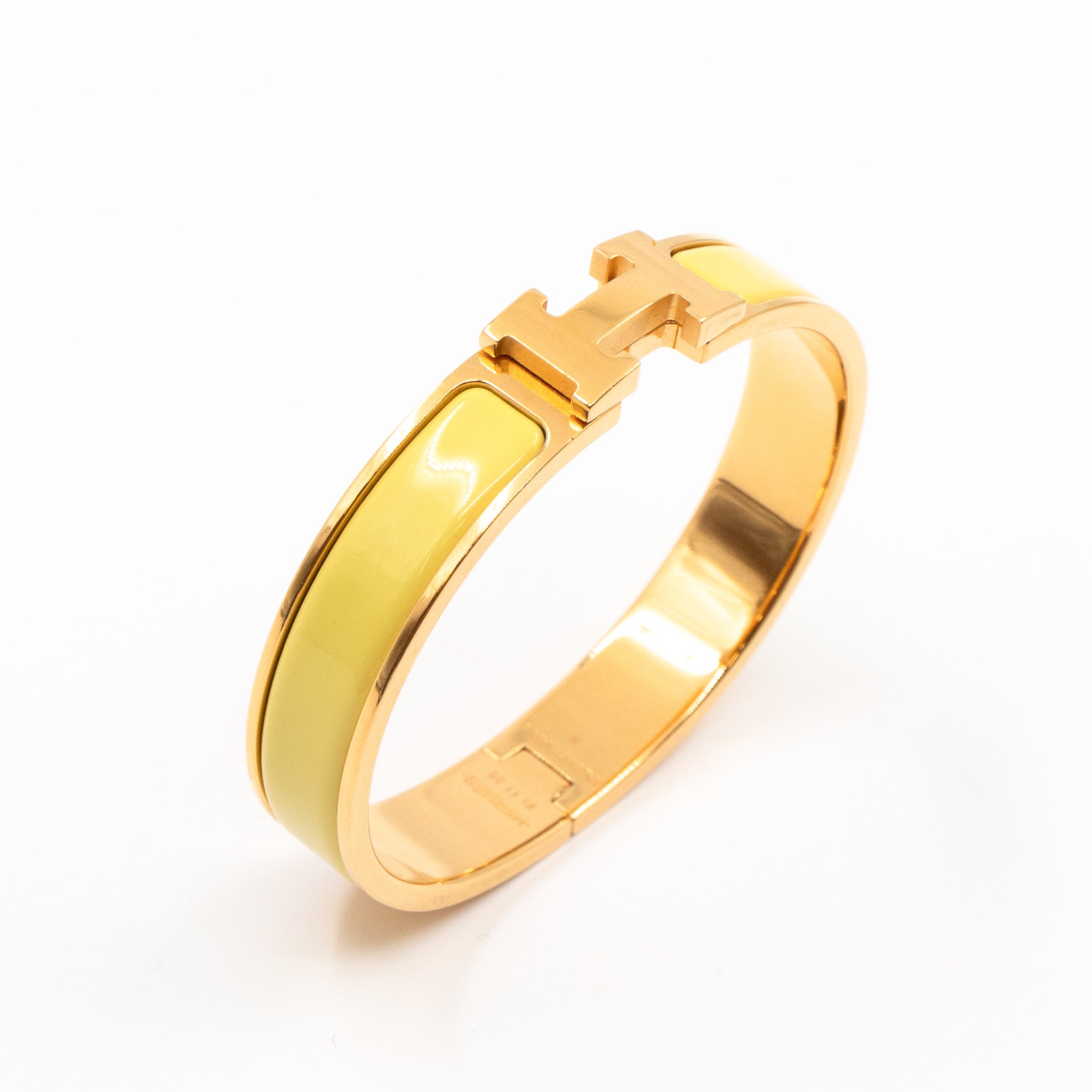 Clic H Bracelet Jaune Citron Gold