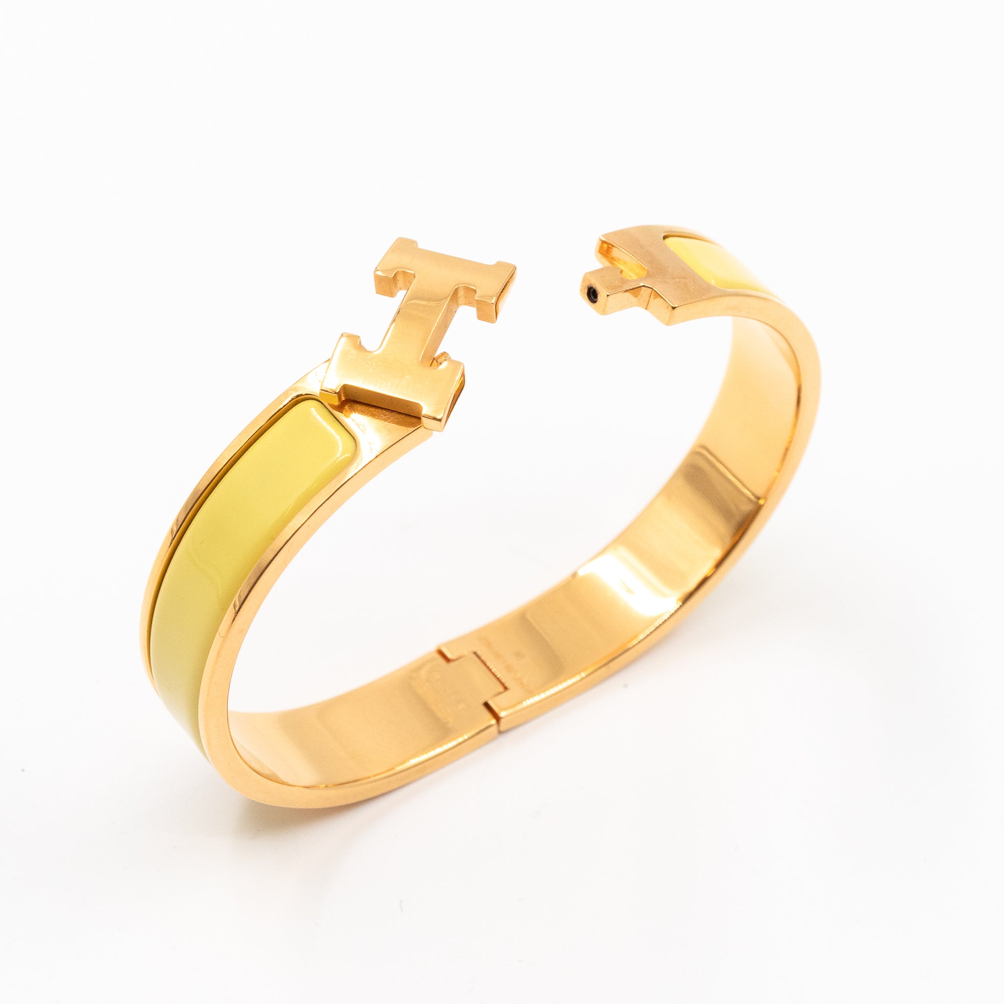 Clic H Bracelet Jaune Citron Gold