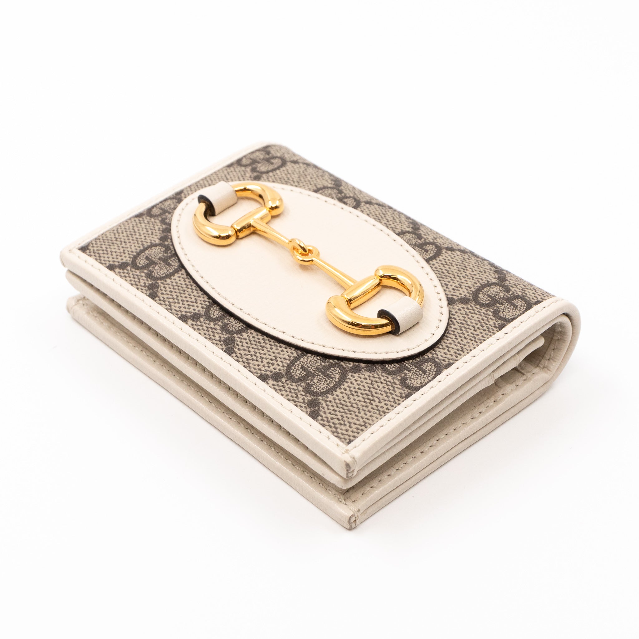 Horsebit 1955 Card Case GG Supreme White