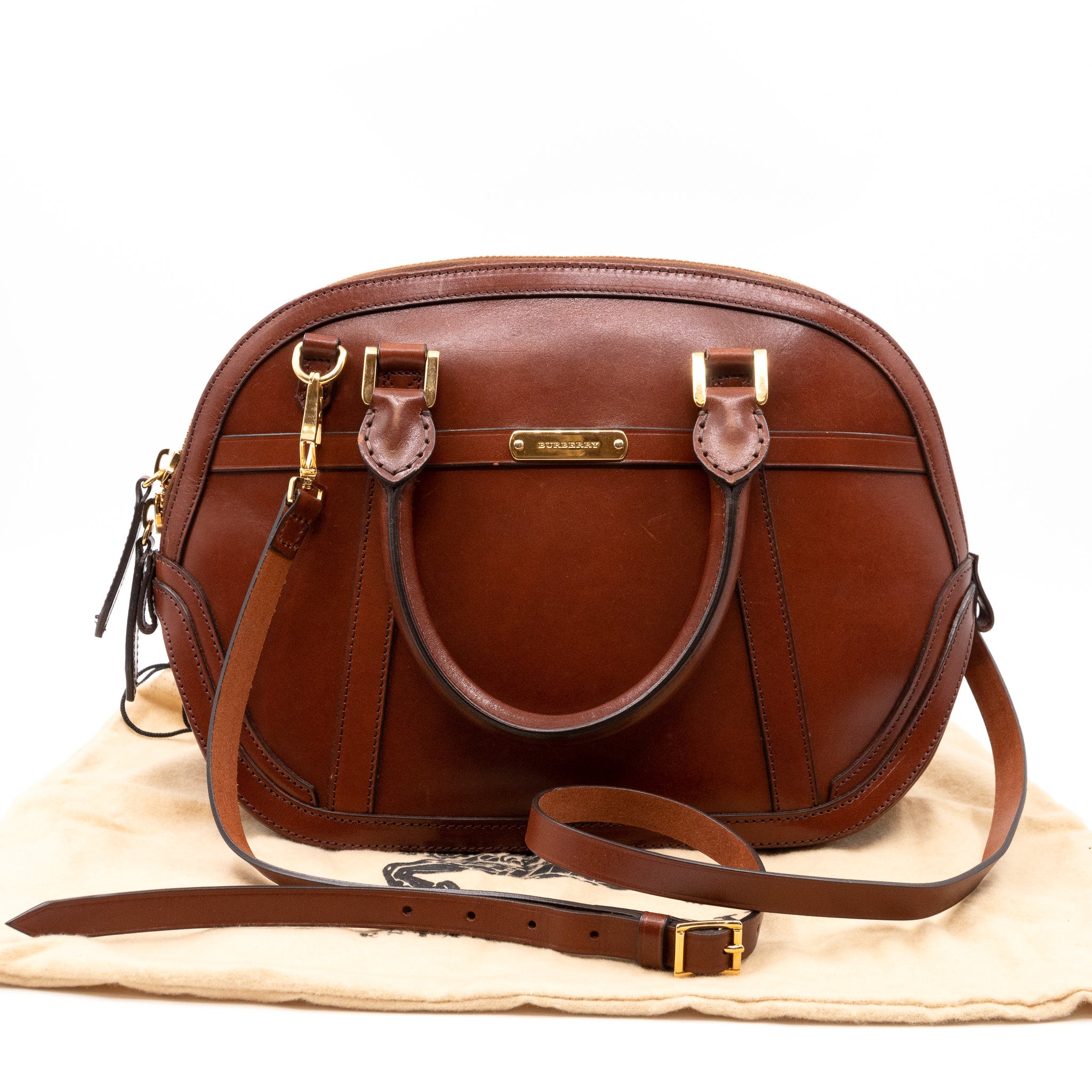 Bridle Handbag Brown Leather