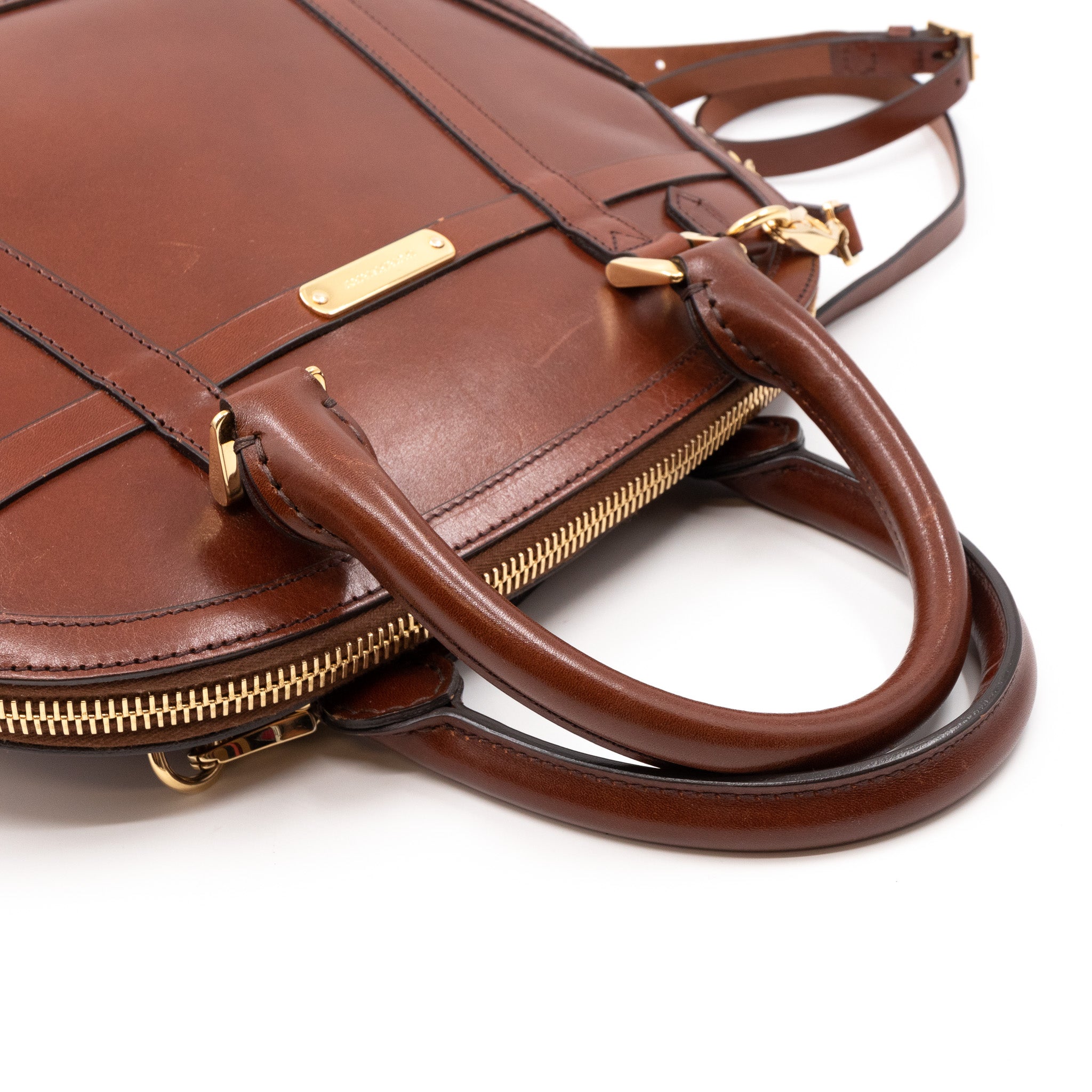 Bridle Handbag Brown Leather