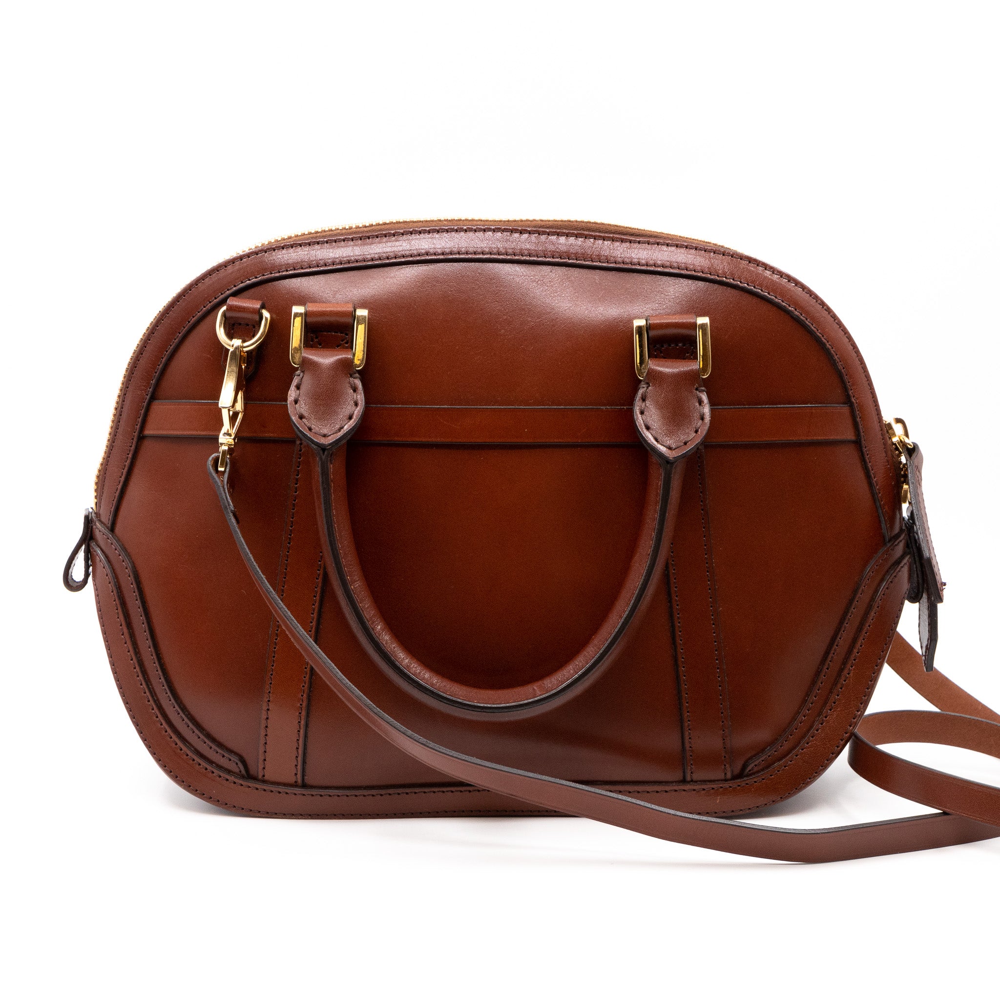 Bridle Handbag Brown Leather
