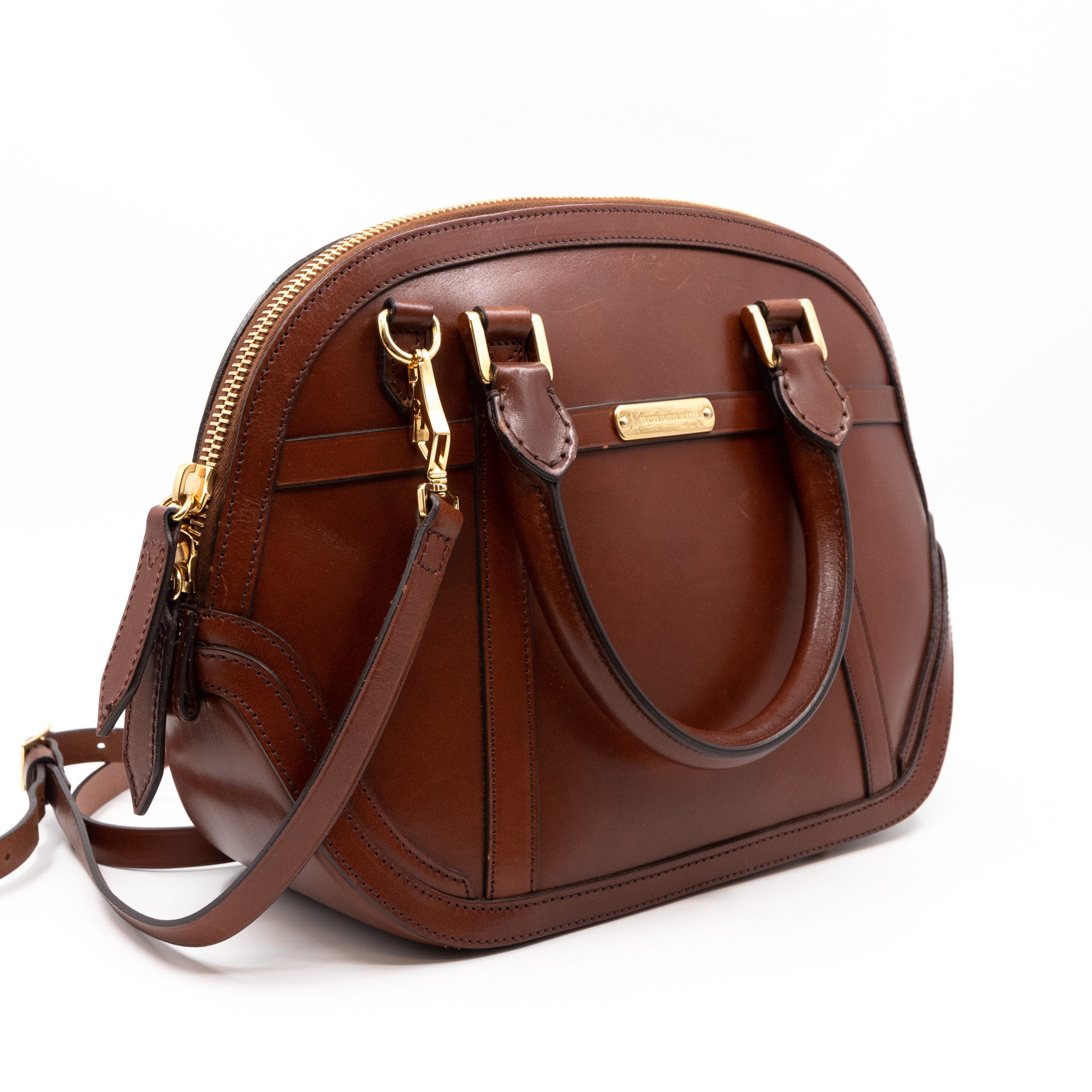 Bridle Handbag Brown Leather