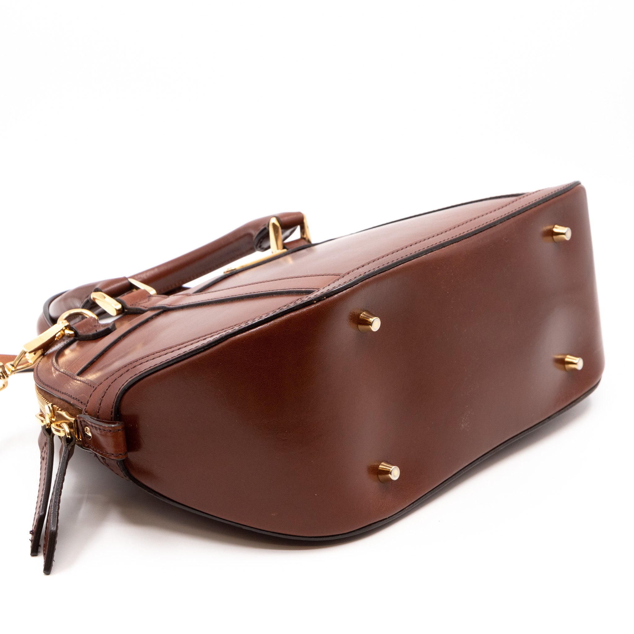 Bridle Handbag Brown Leather