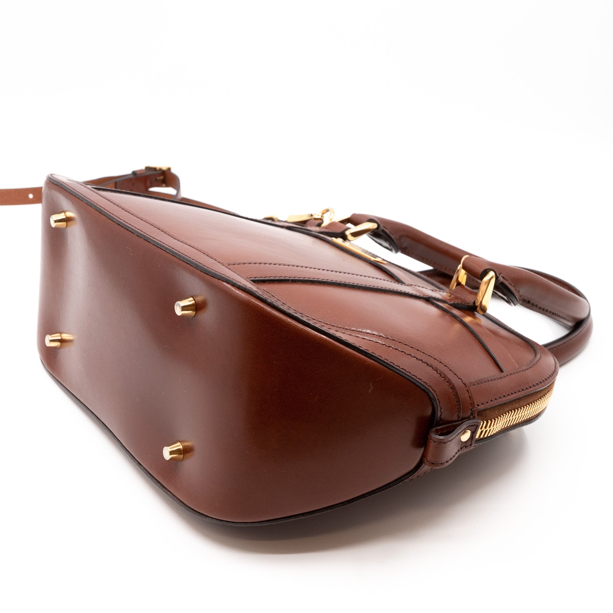 Bridle Handbag Brown Leather