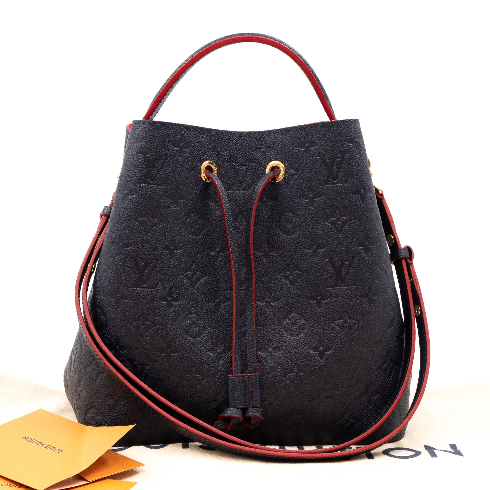 NéoNoé MM Monogram Empreinte Marine Rouge