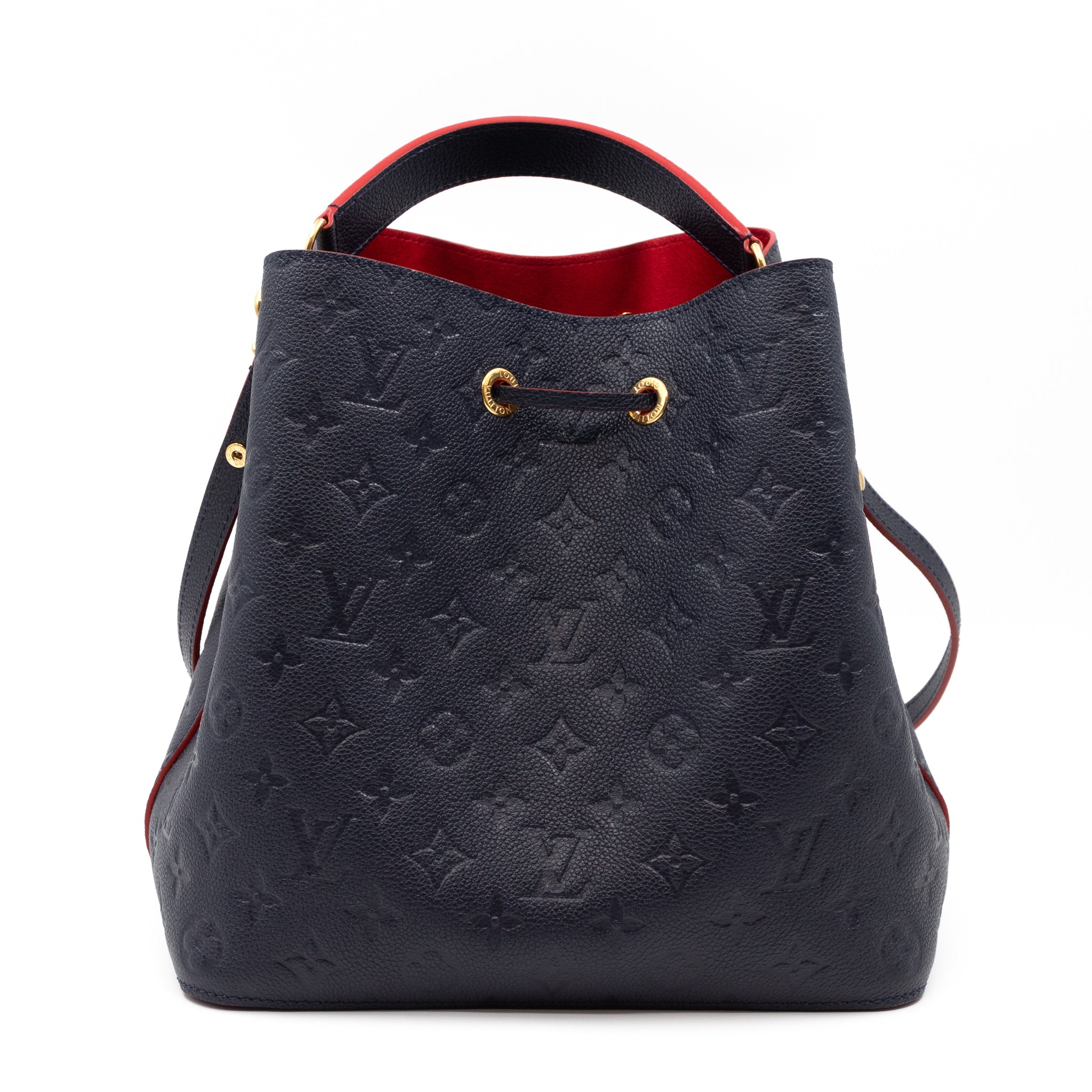 NéoNoé MM Monogram Empreinte Marine Rouge