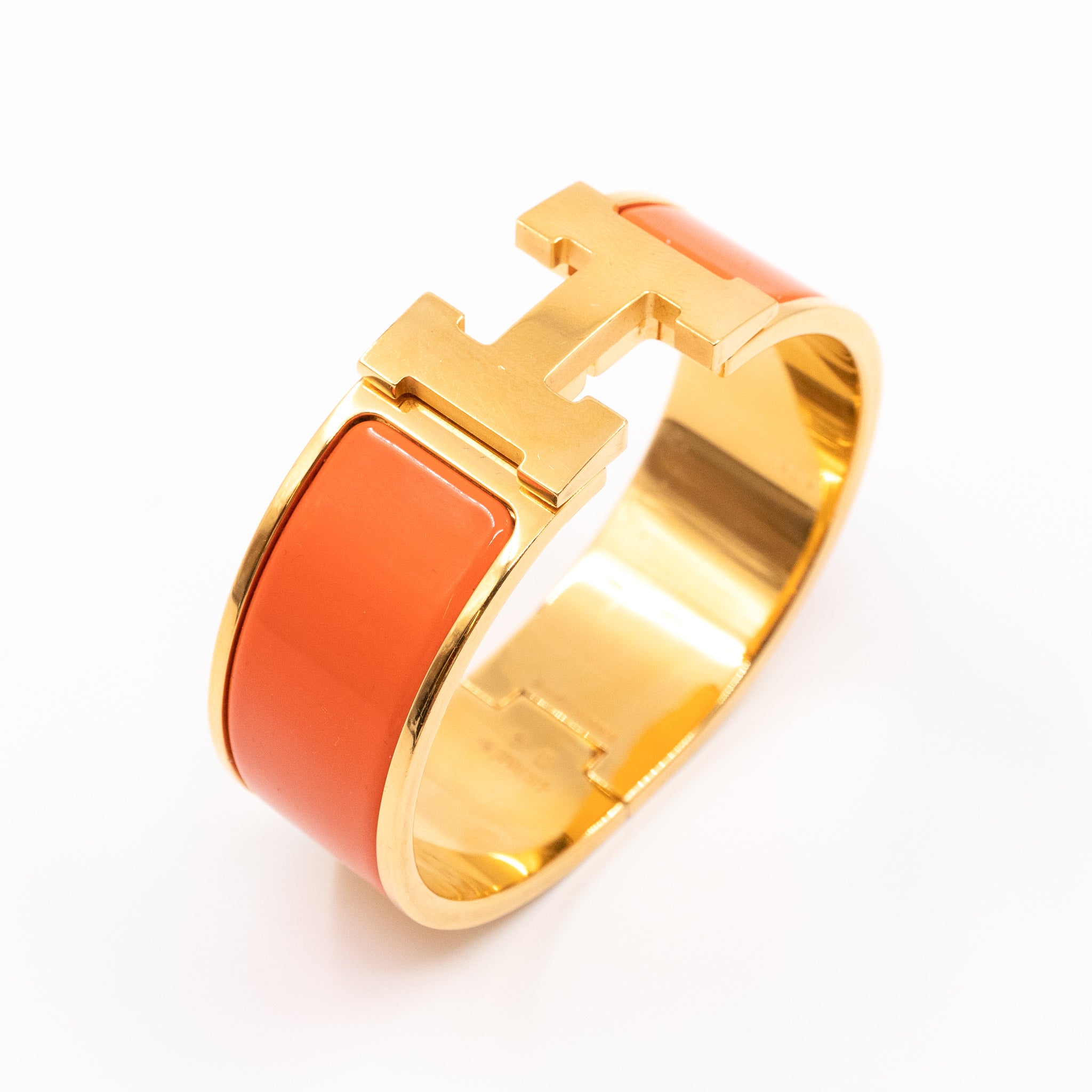 Clic Clac H Bracelet Orange Gold