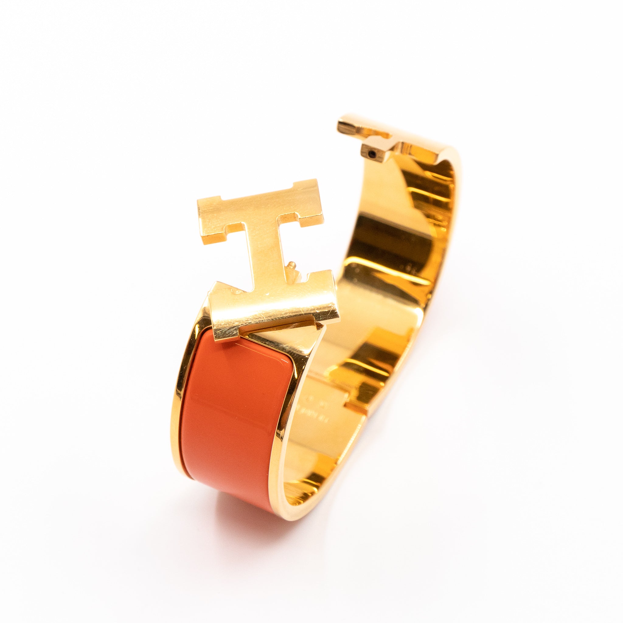 Clic Clac H Bracelet Orange Gold
