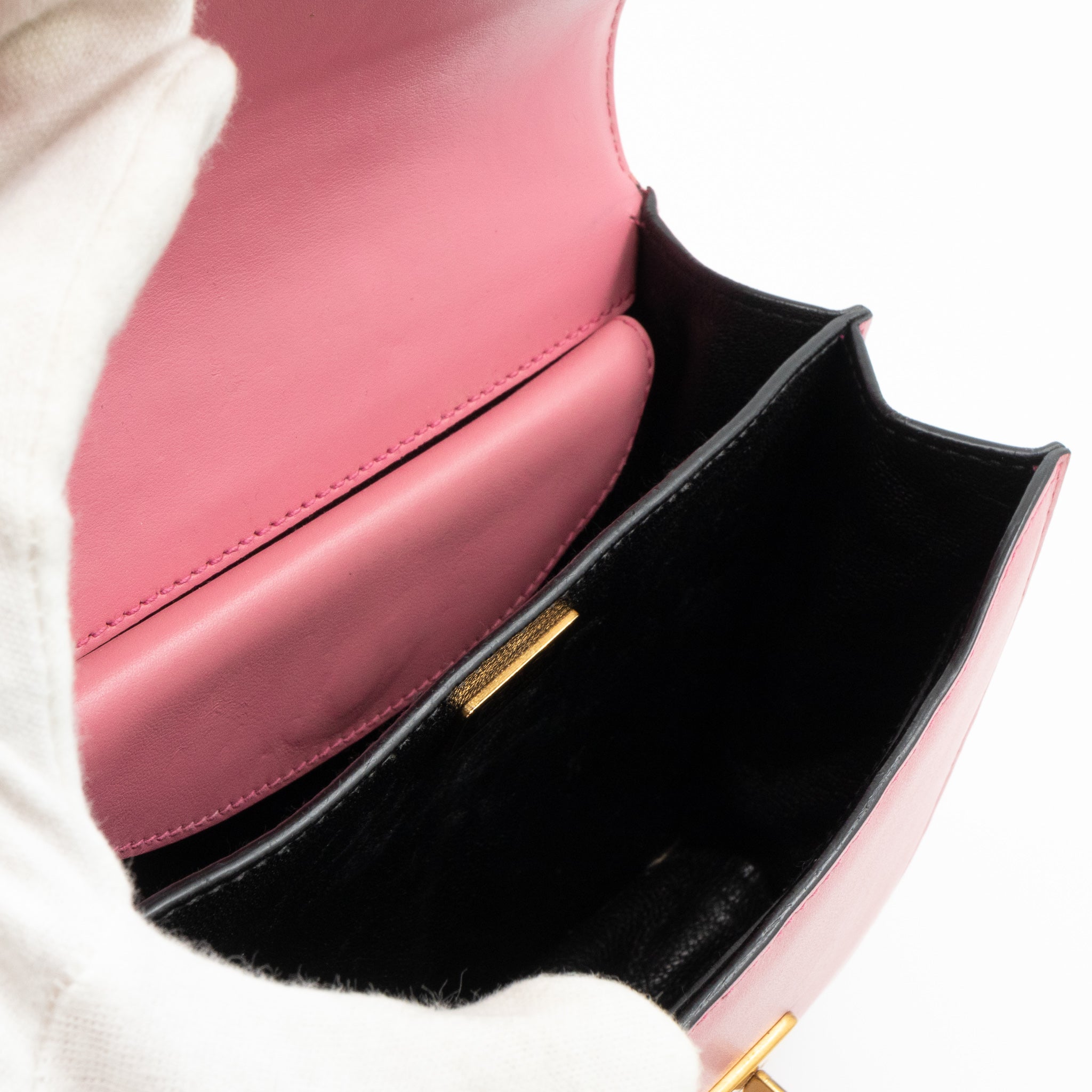 Cahier Light Pink & Black Leather