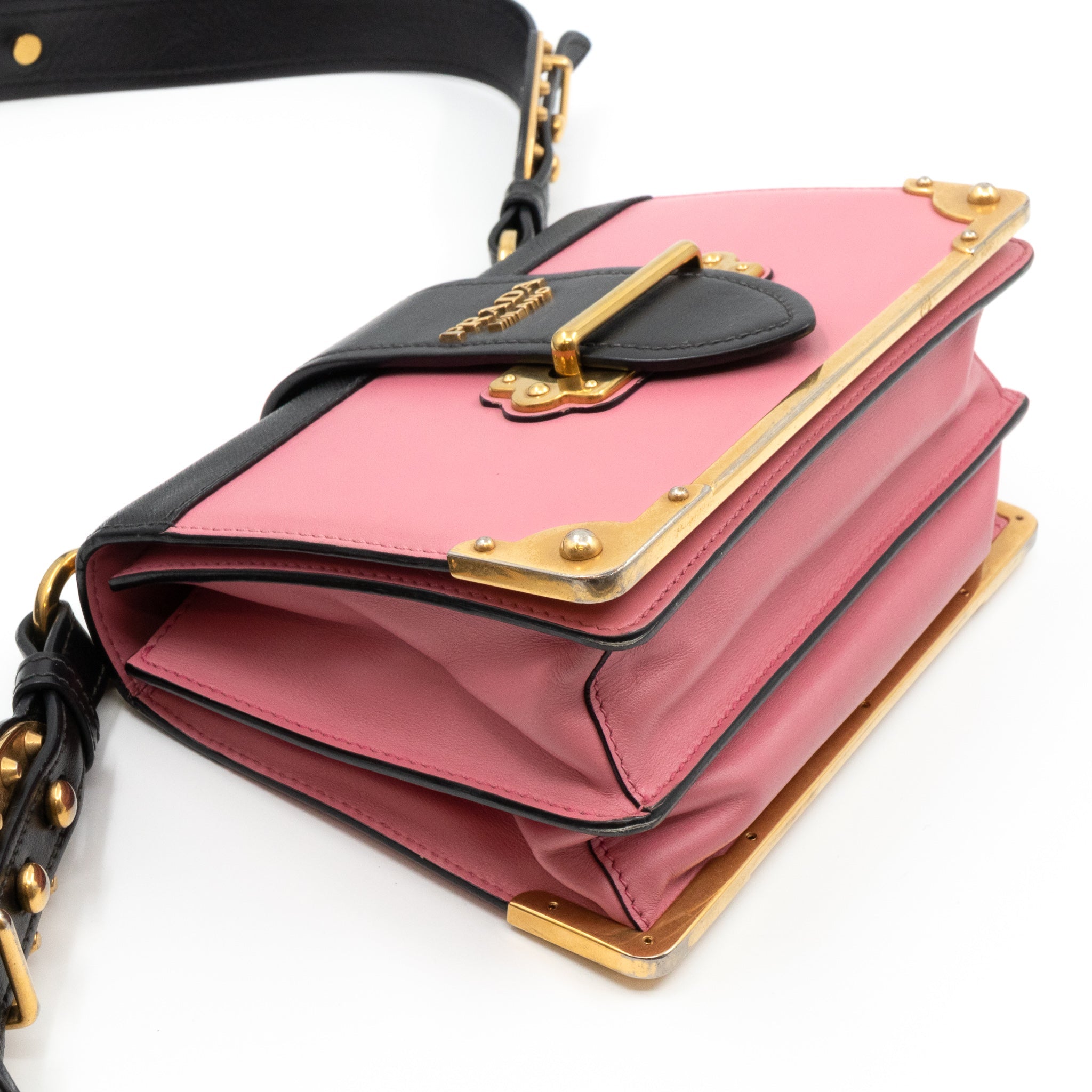 Cahier Light Pink & Black Leather