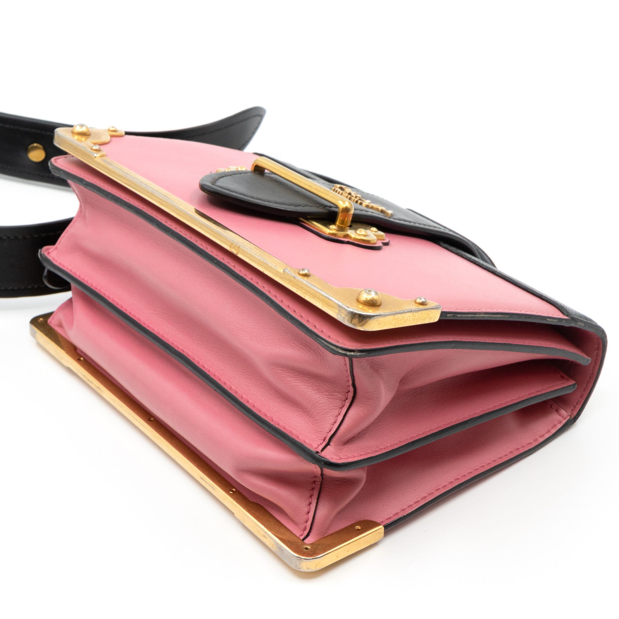 Cahier Light Pink & Black Leather