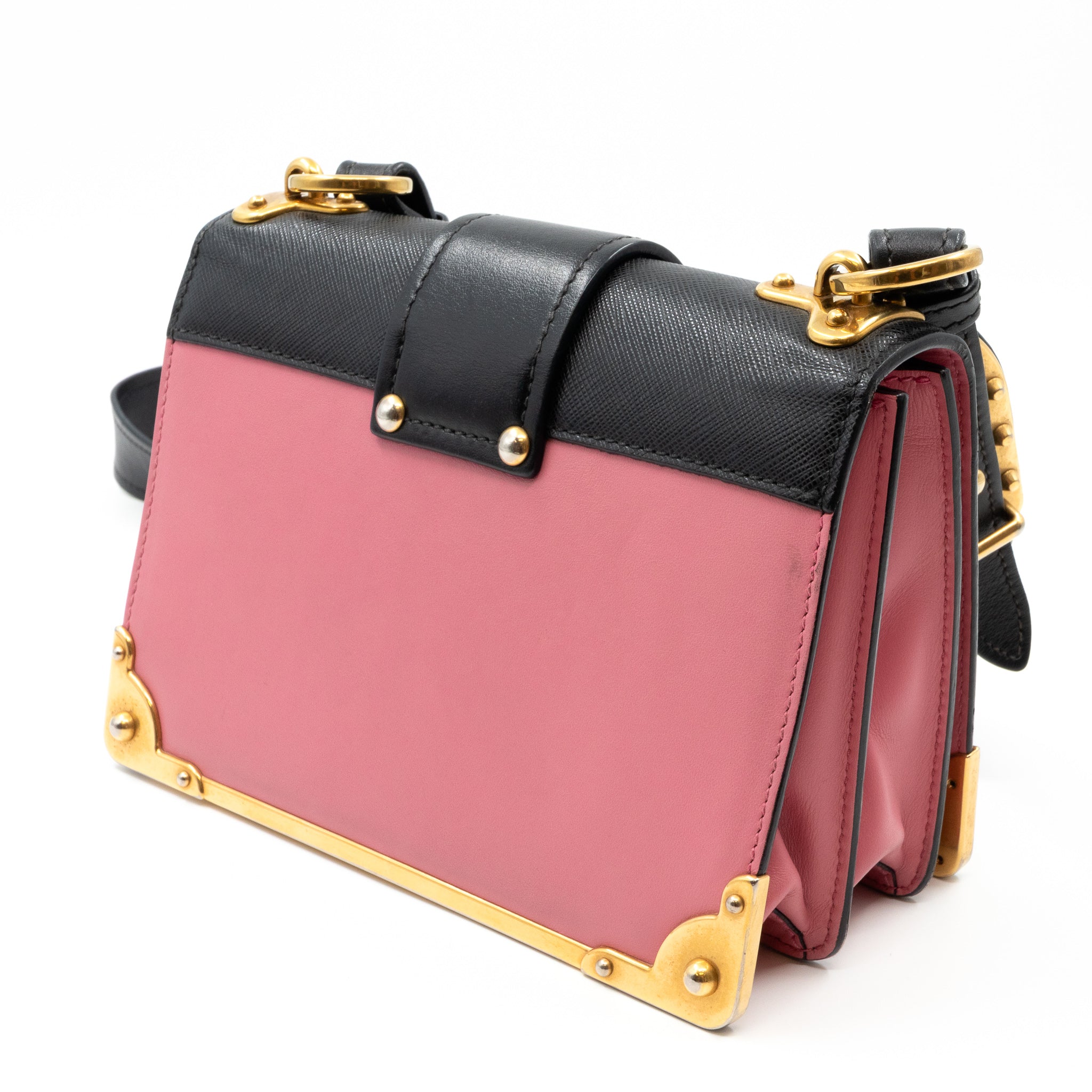Cahier Light Pink & Black Leather