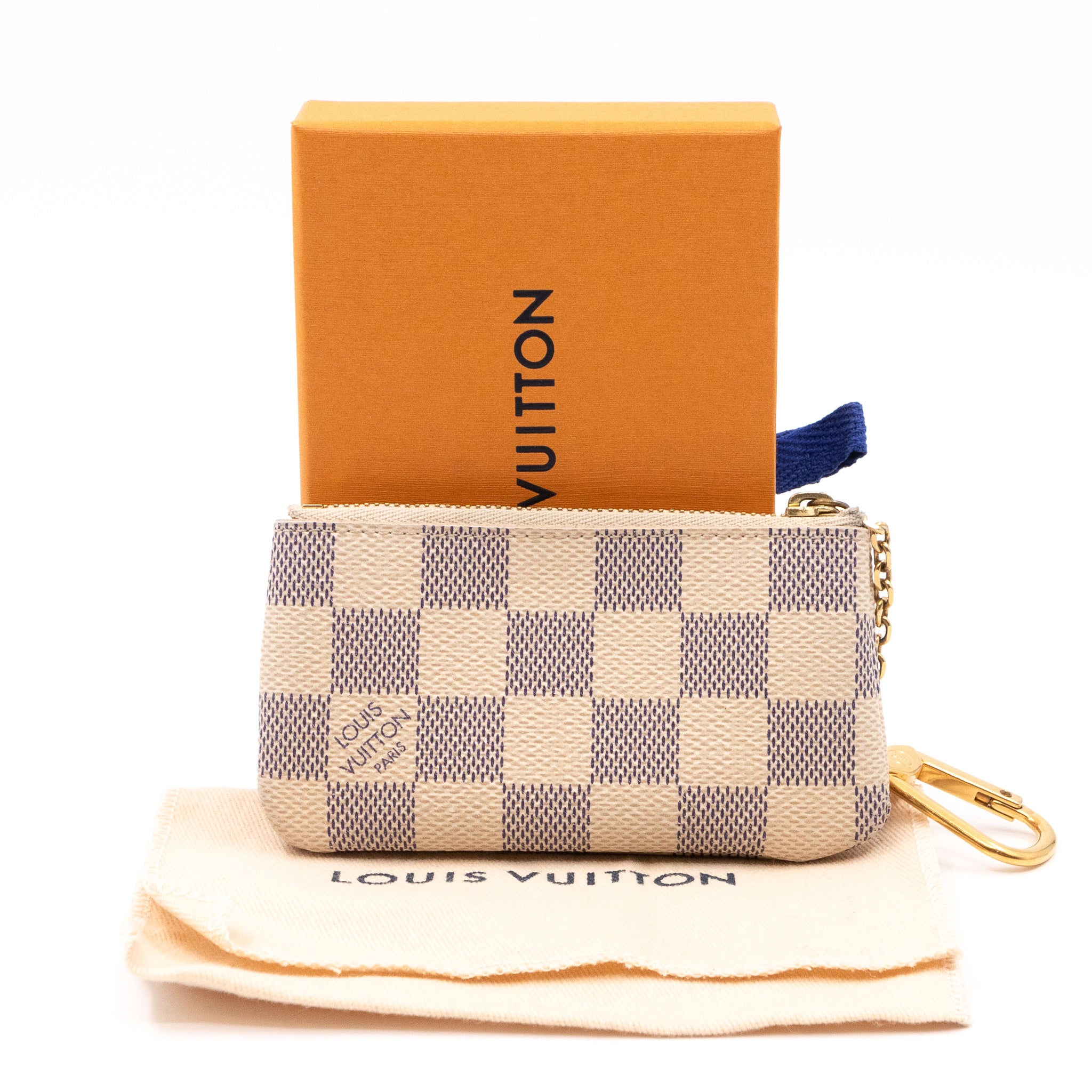 Louis vuitton damier online azur canvas key pouch