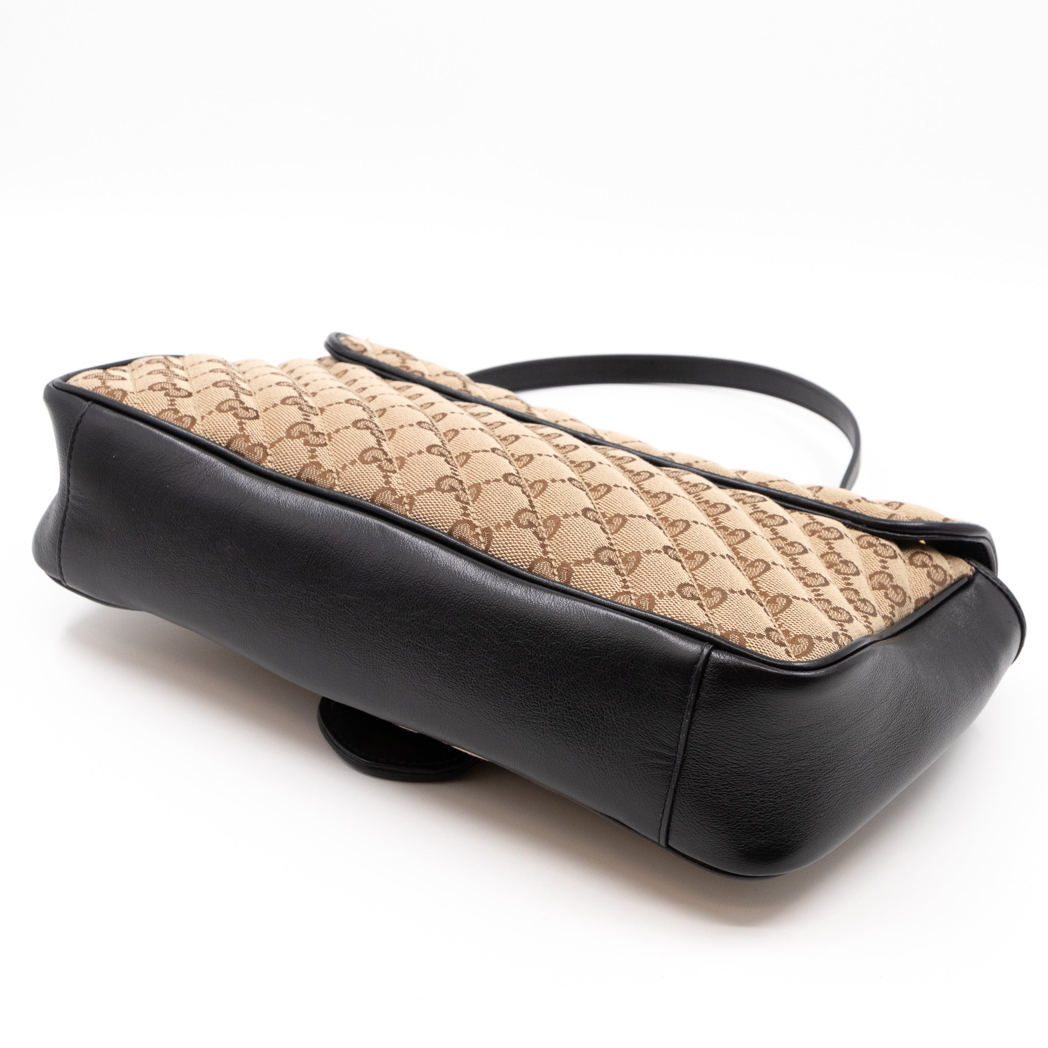 GG Marmont Medium Shoulder Bag Beige Canvas