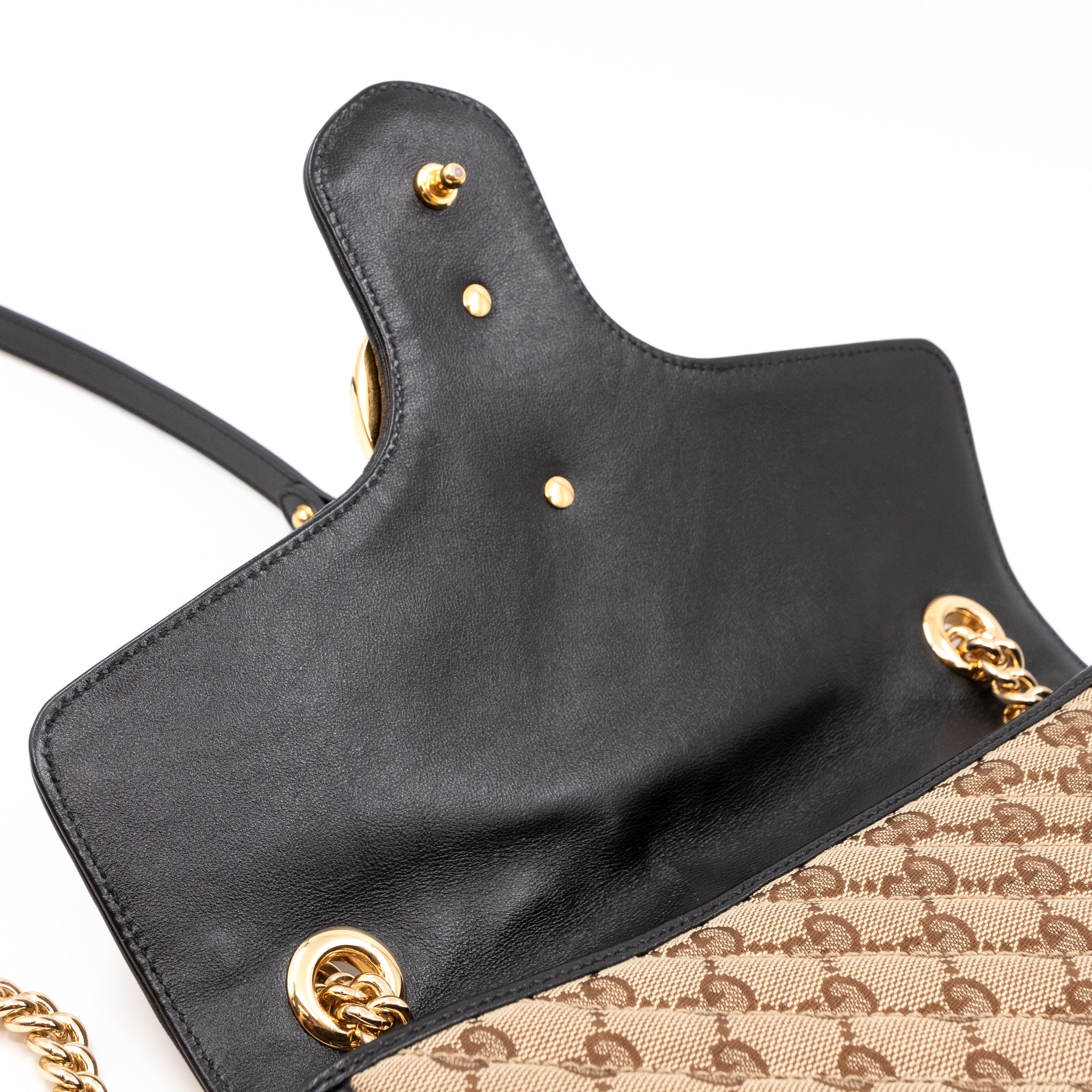 GG Marmont Medium Shoulder Bag Beige Canvas