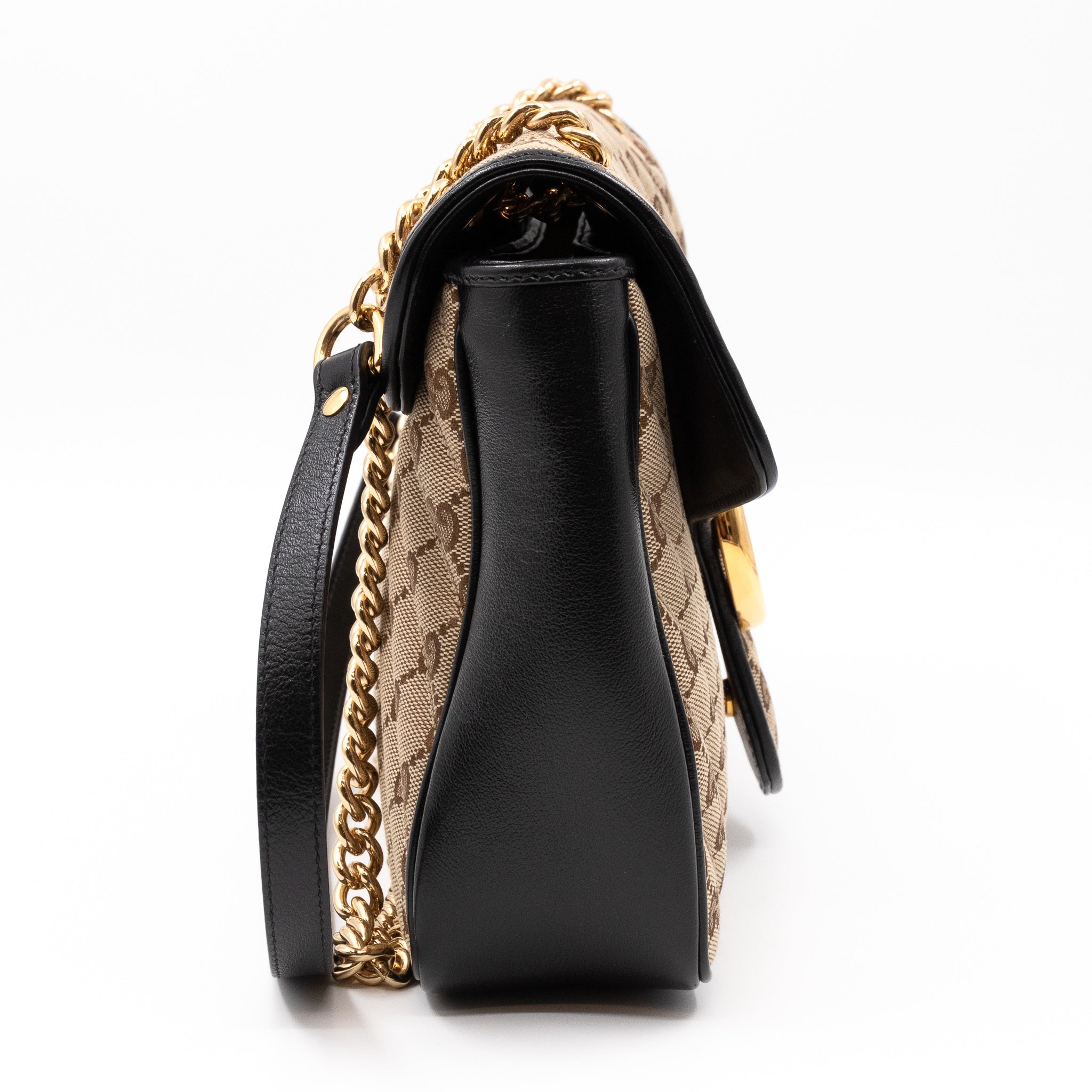 GG Marmont Medium Shoulder Bag Beige Canvas