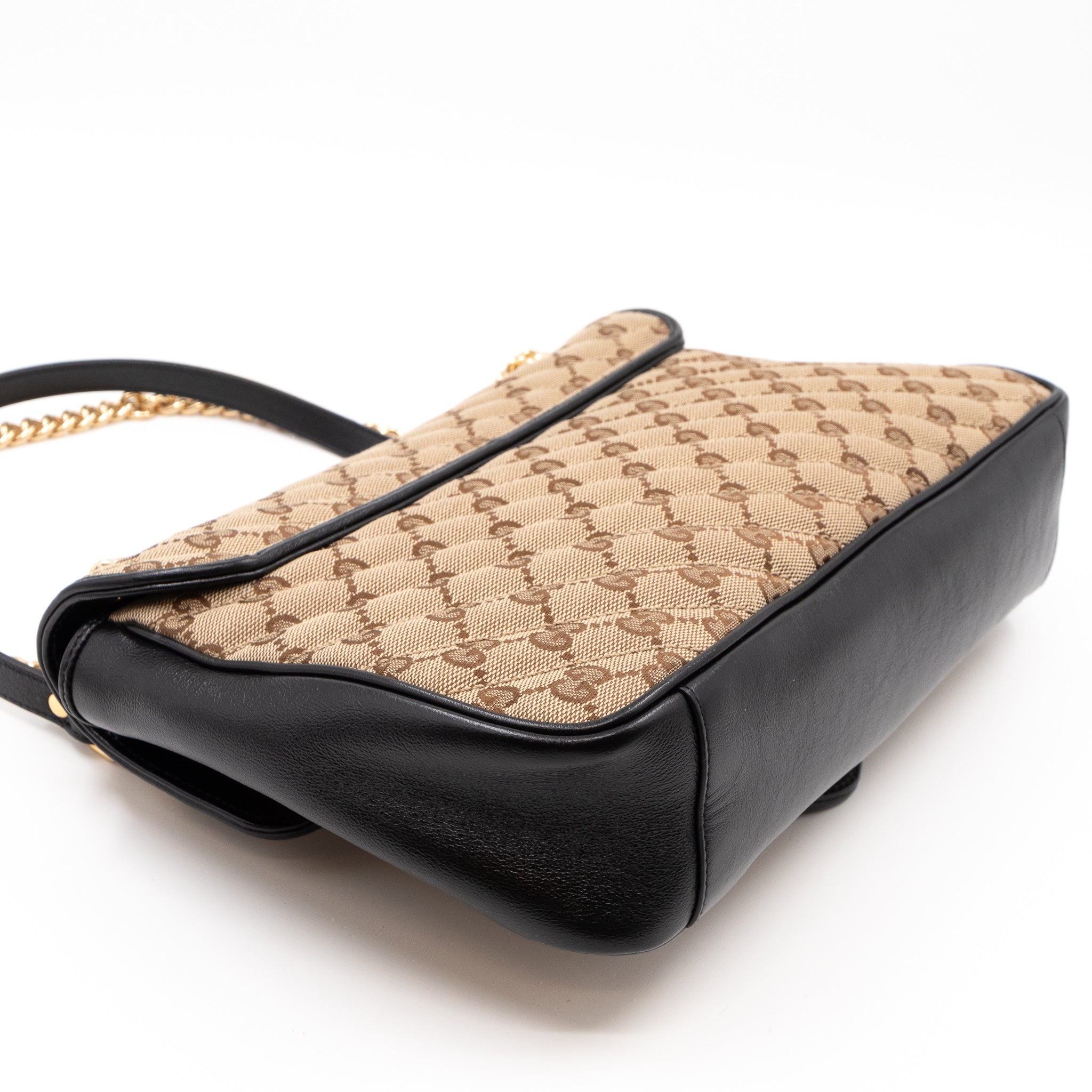 GG Marmont Medium Shoulder Bag Beige Canvas