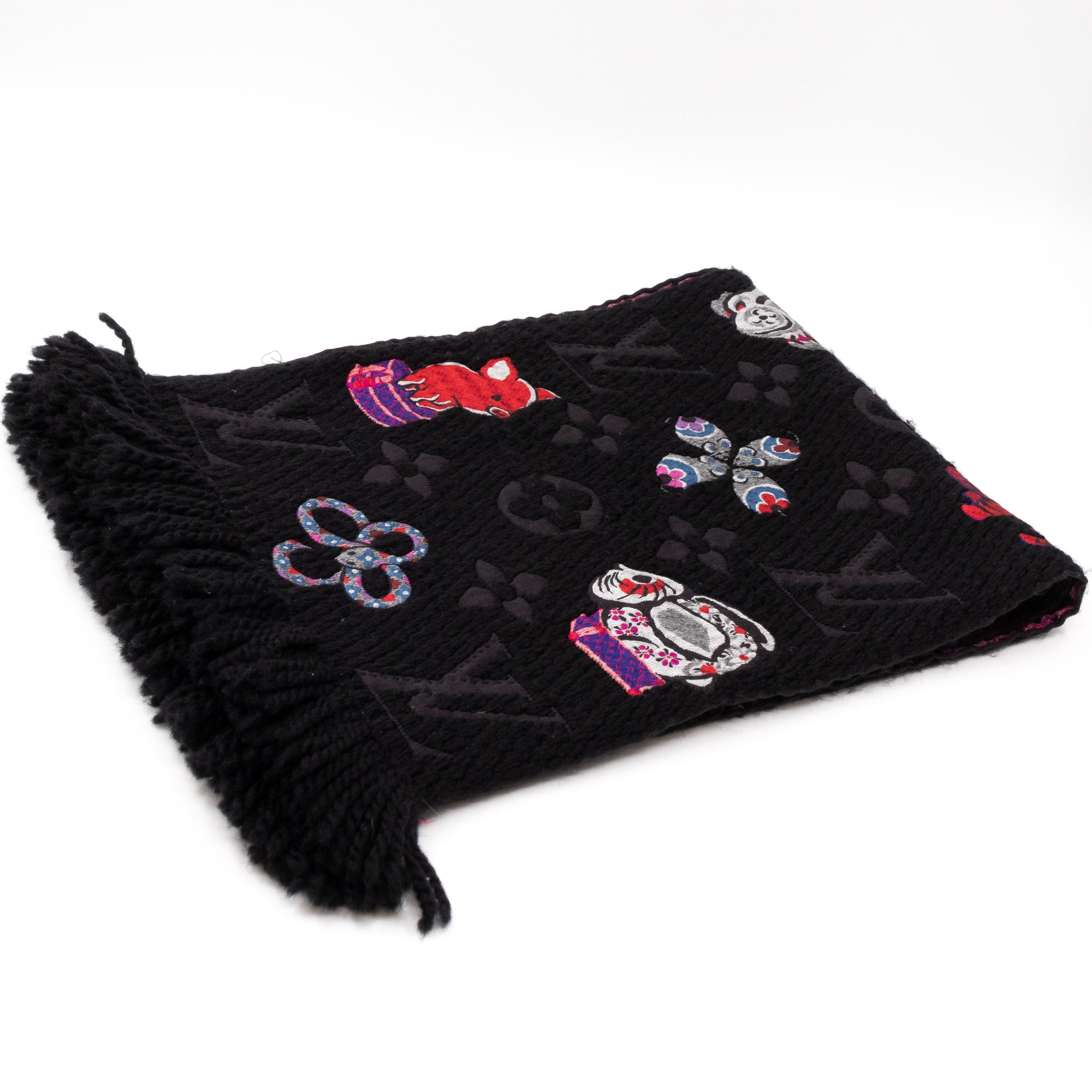 Logomania Superstition Scarf Black