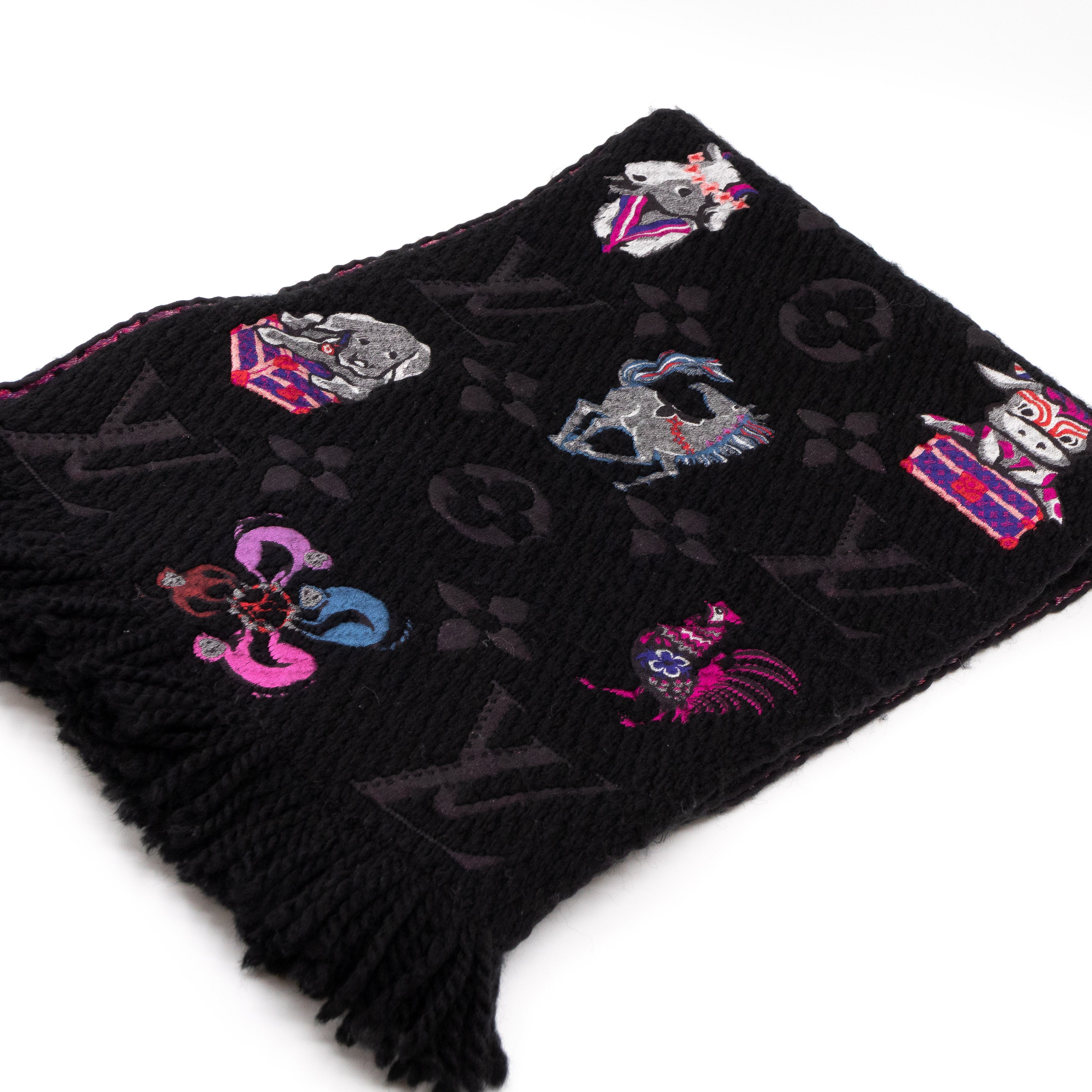 Logomania Superstition Scarf Black