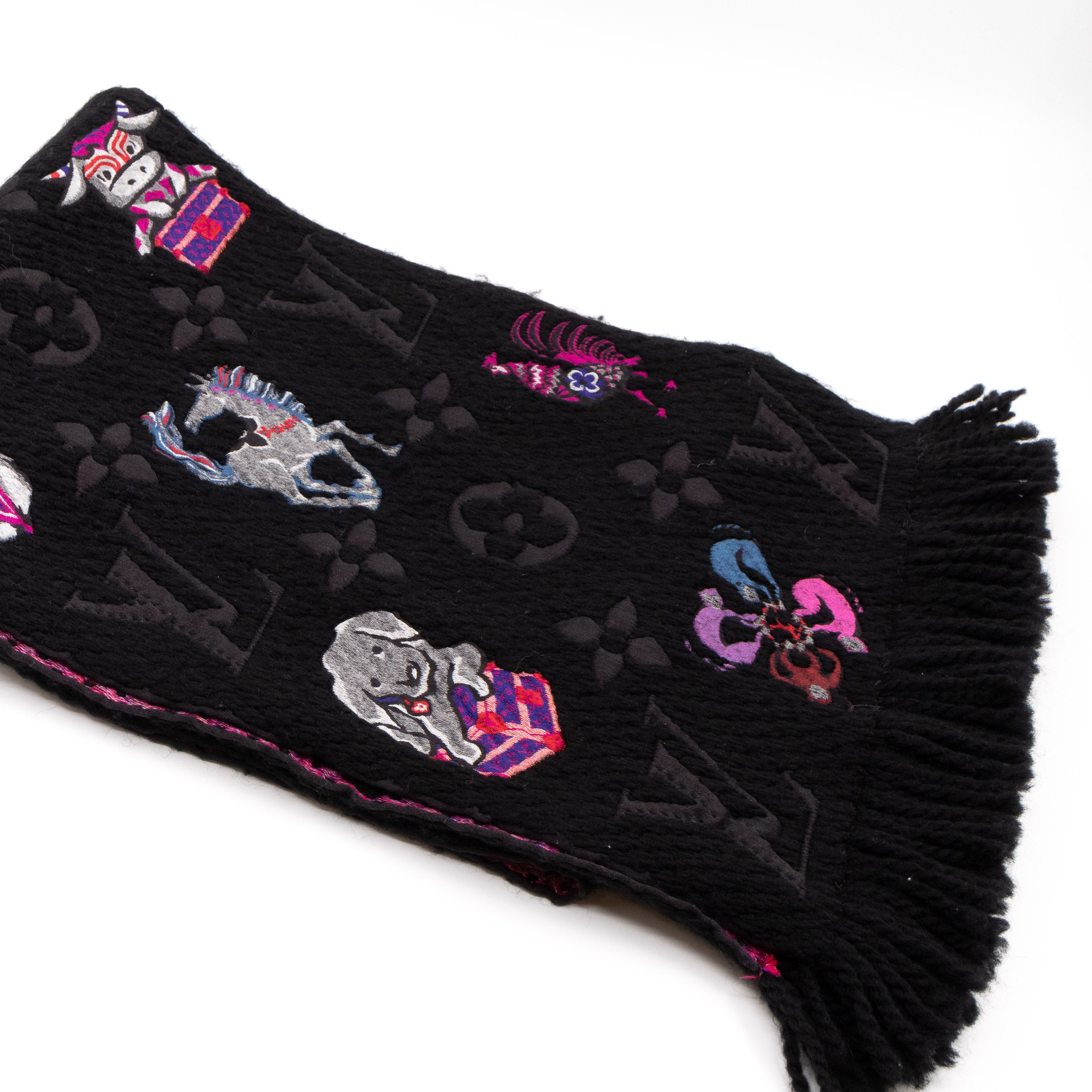 Logomania Superstition Scarf Black
