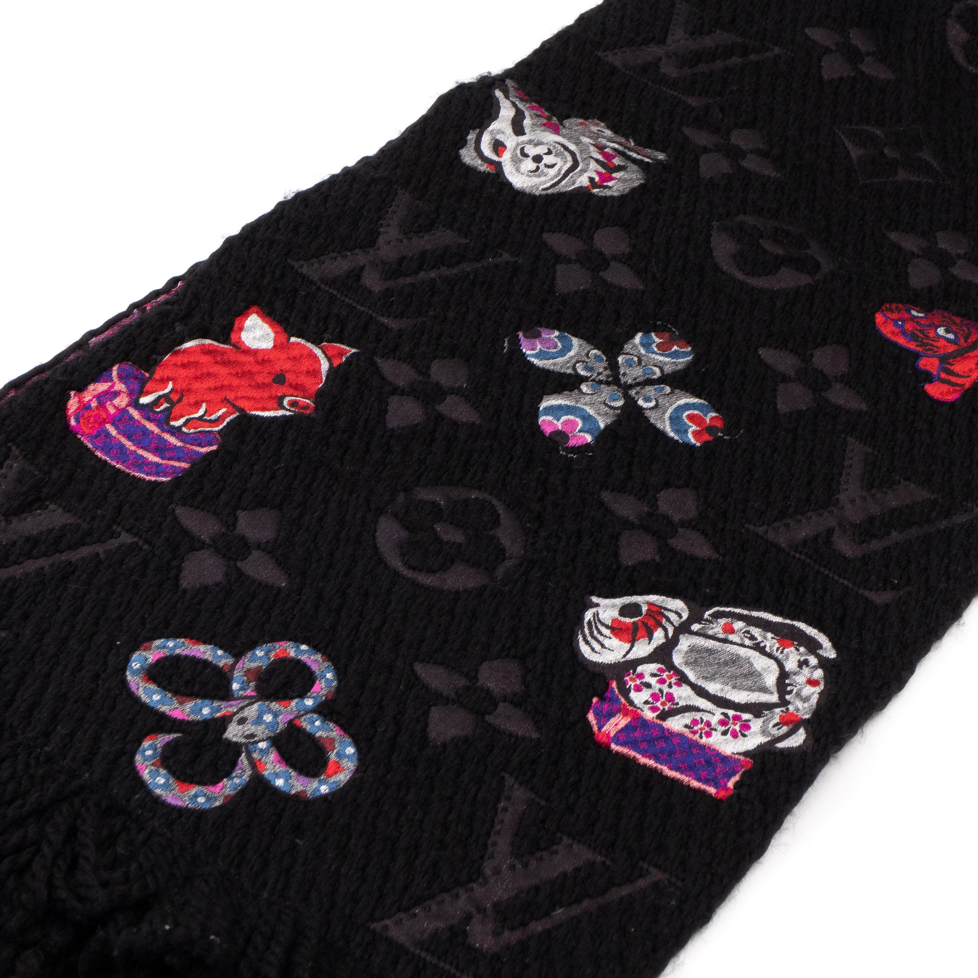 Logomania Superstition Scarf Black