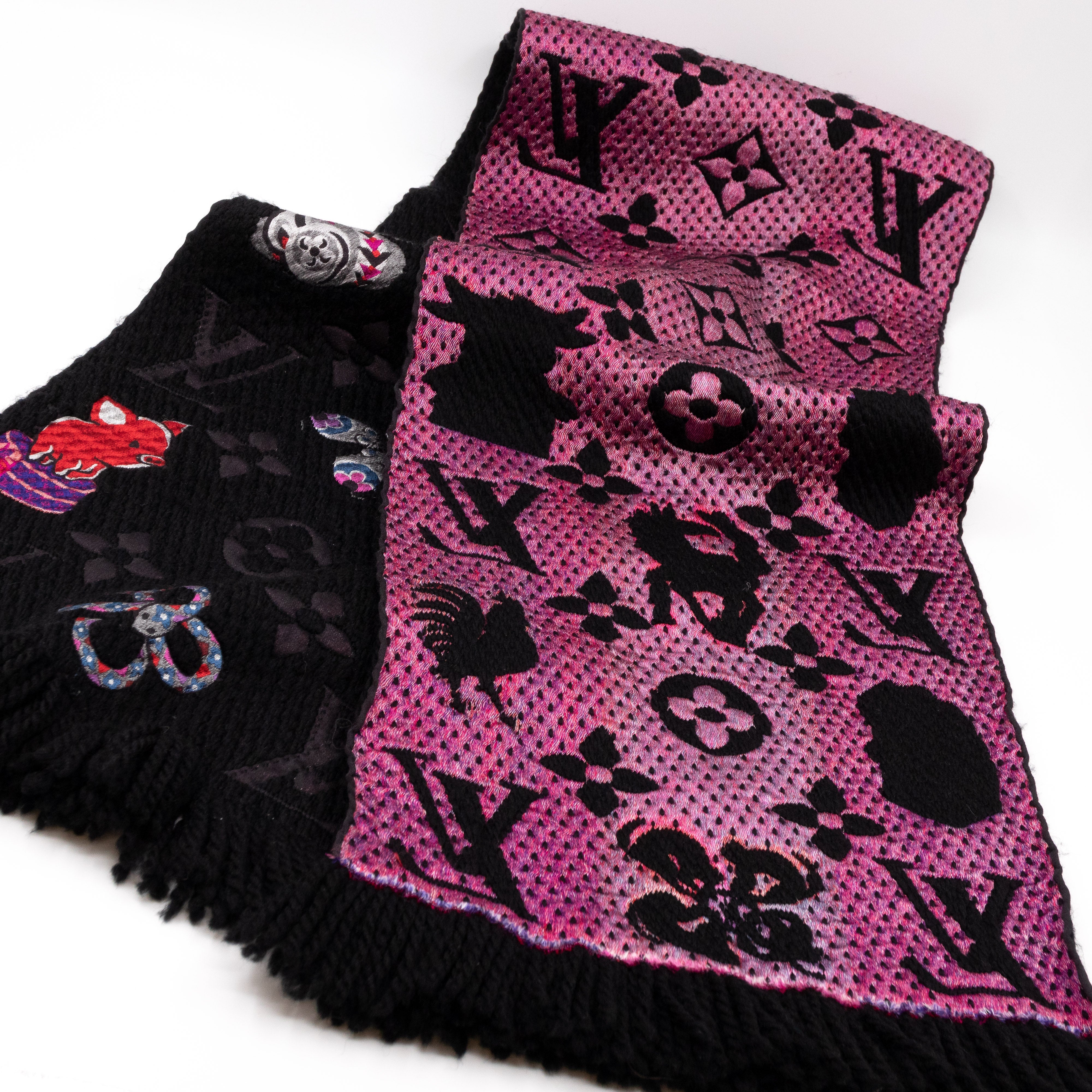 Logomania Superstition Scarf Black