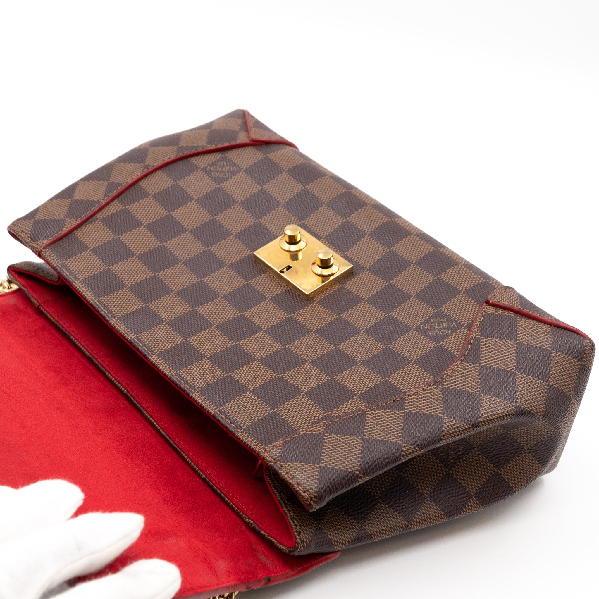 Caissa Chain Clutch Damier Ebene