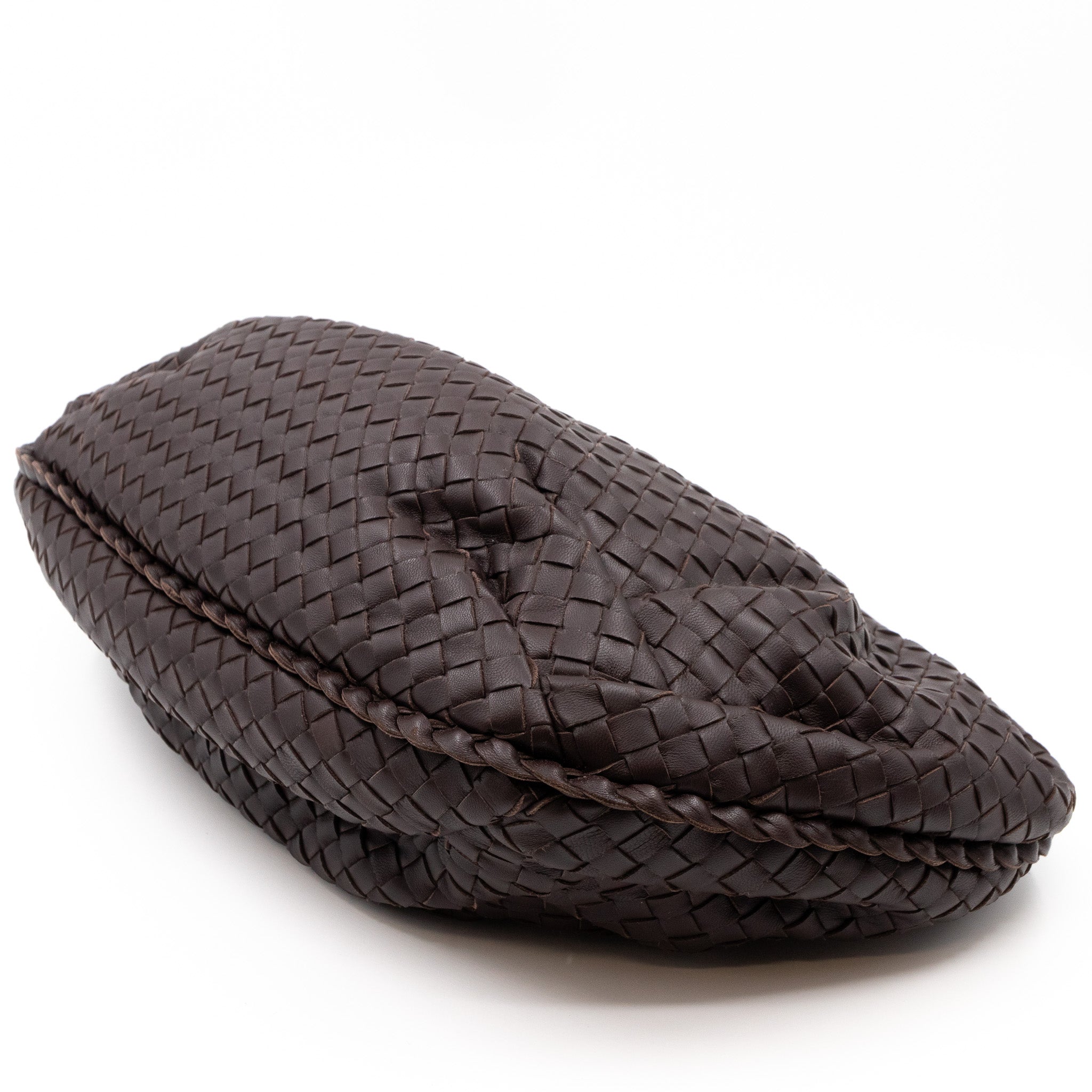 Veneta Hobo Shoulder Bag Intrecciato Brown