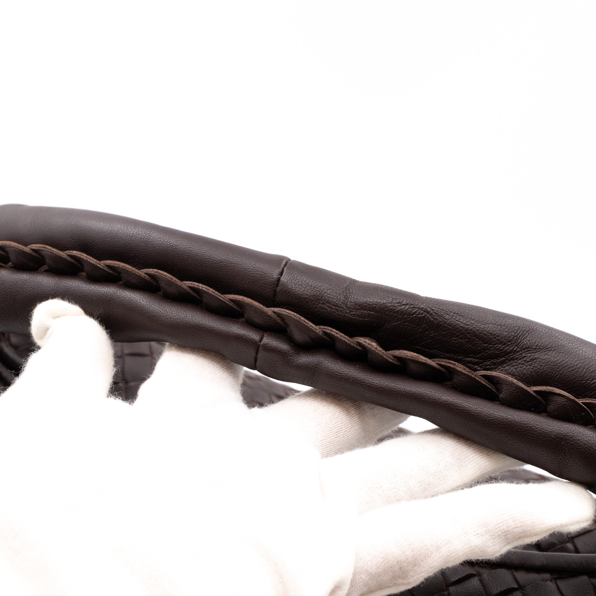 Veneta Hobo Shoulder Bag Intrecciato Brown