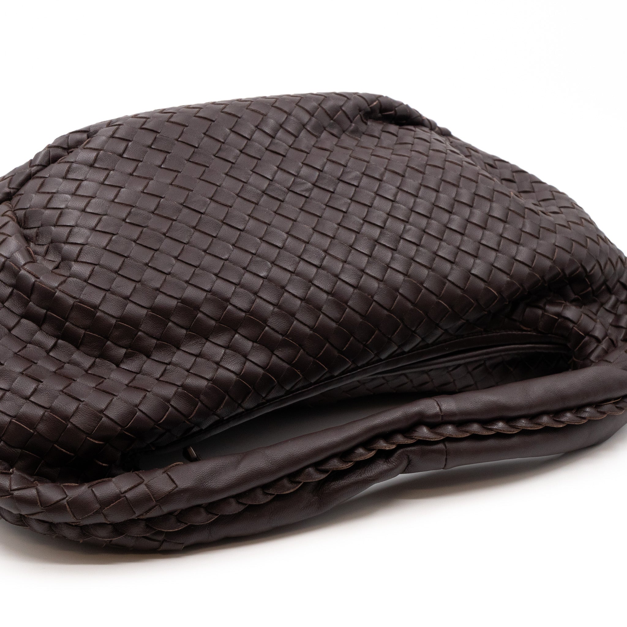 Veneta Hobo Shoulder Bag Intrecciato Brown