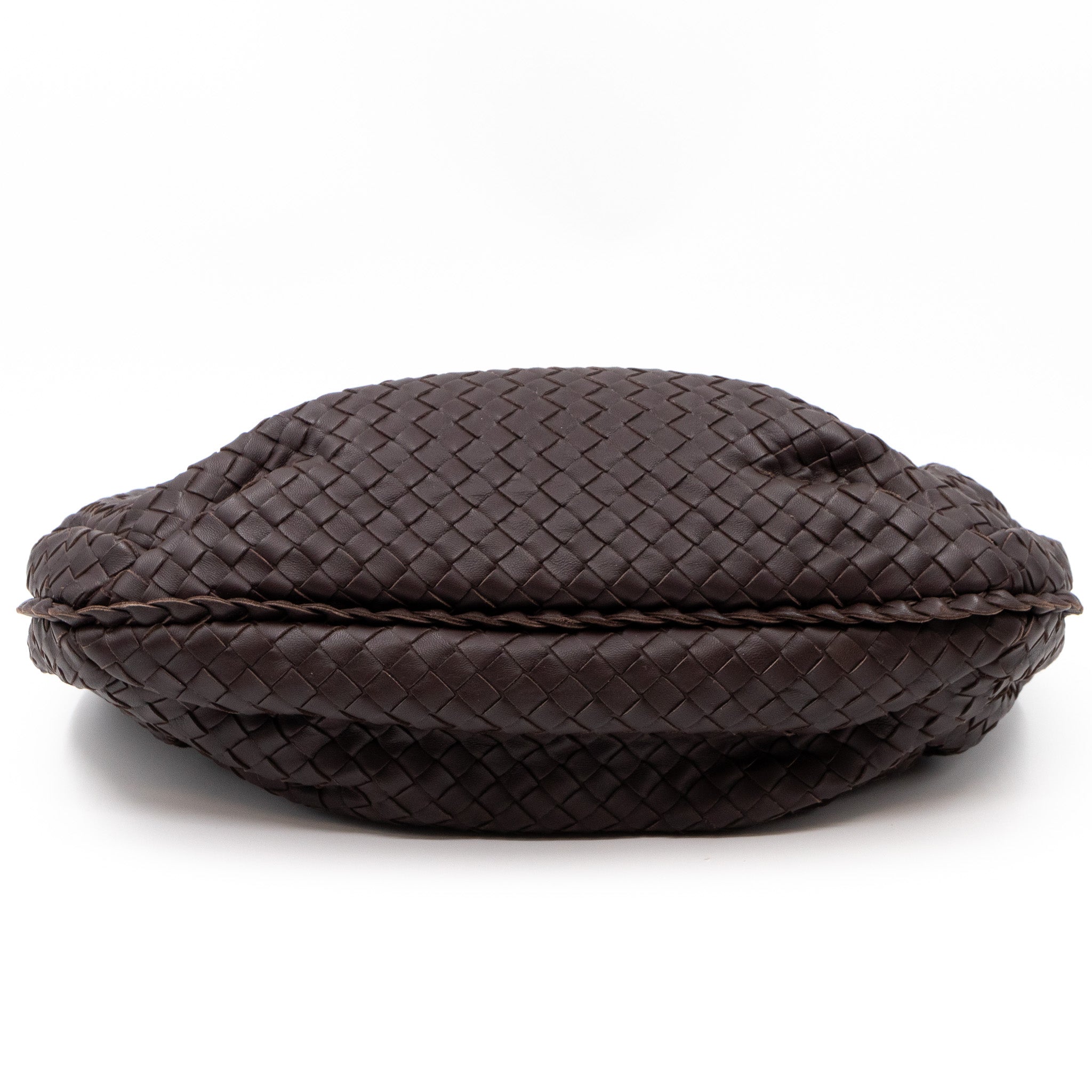 Veneta Hobo Shoulder Bag Intrecciato Brown