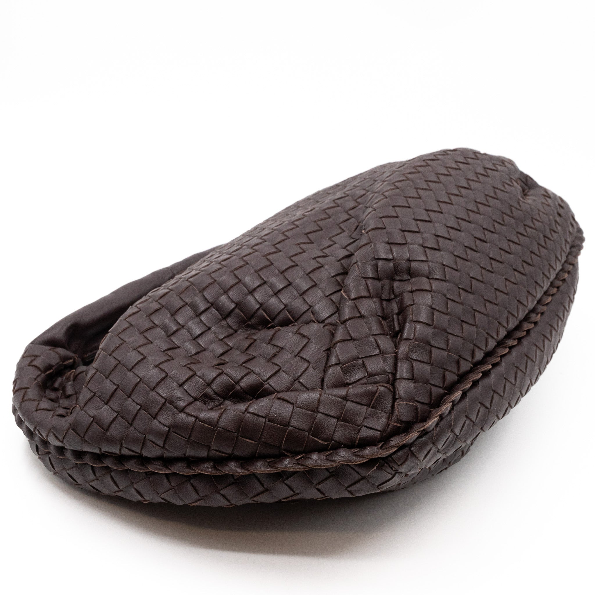 Veneta Hobo Shoulder Bag Intrecciato Brown