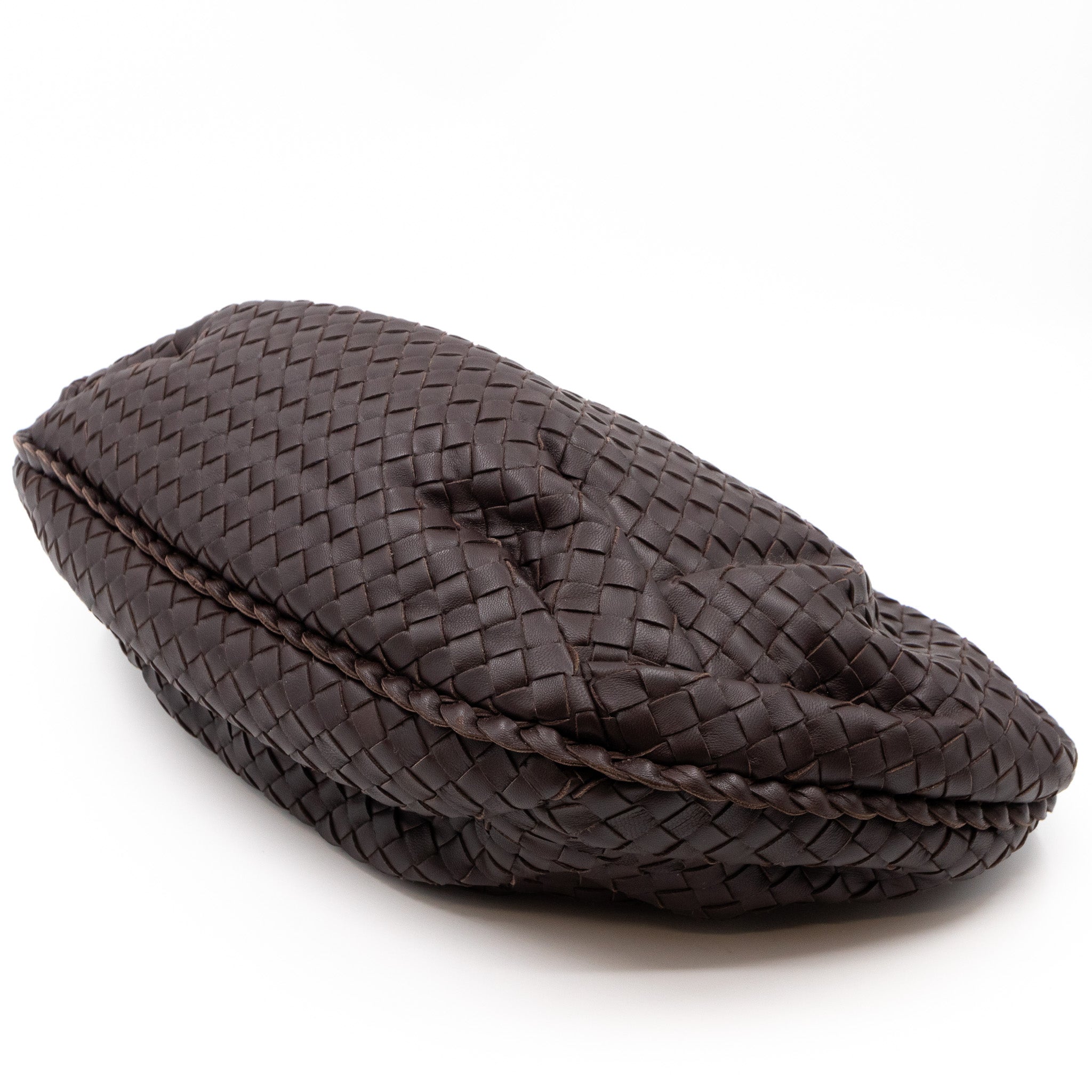 Veneta Hobo Shoulder Bag Intrecciato Brown