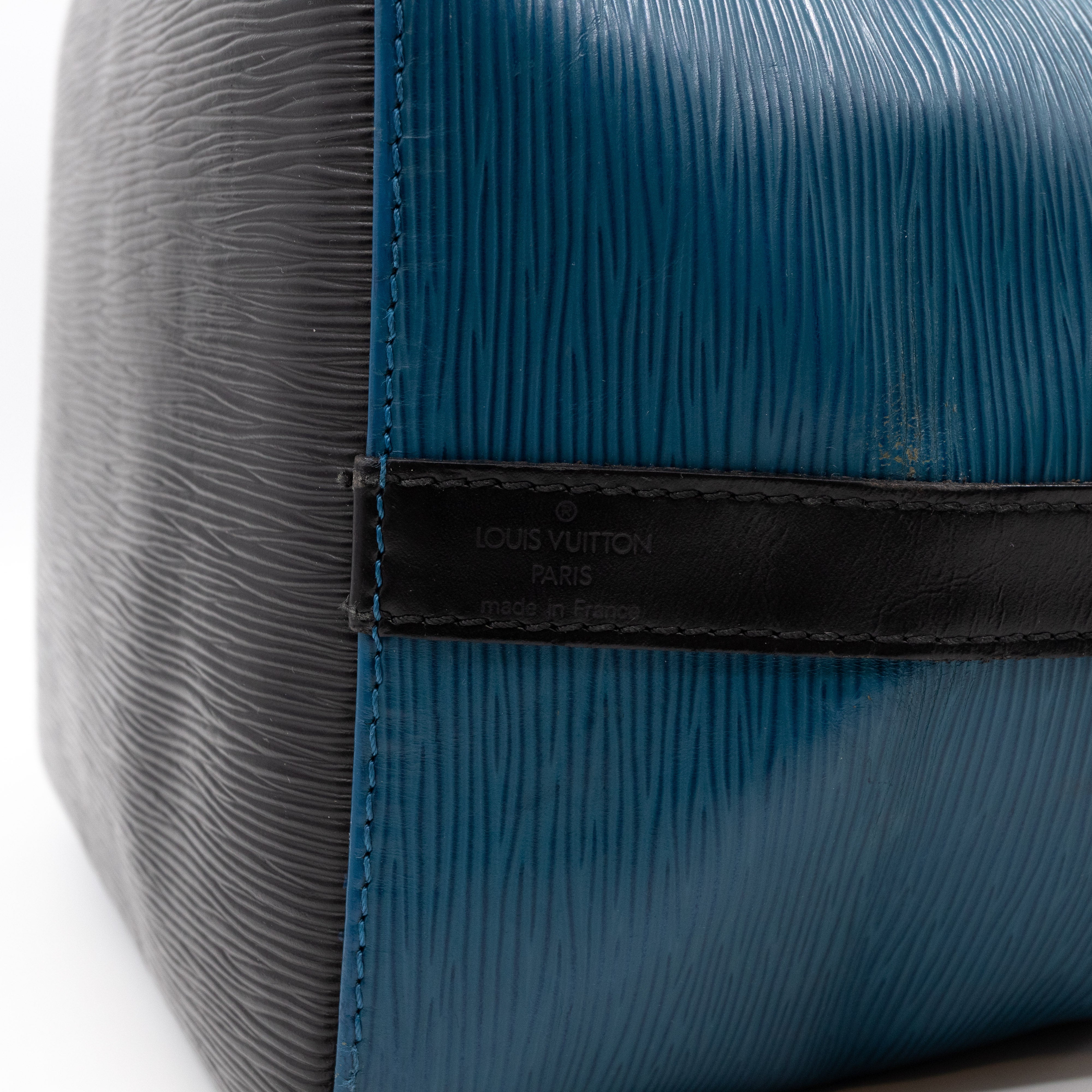 Petit Noe Epi Leather Blue & Black