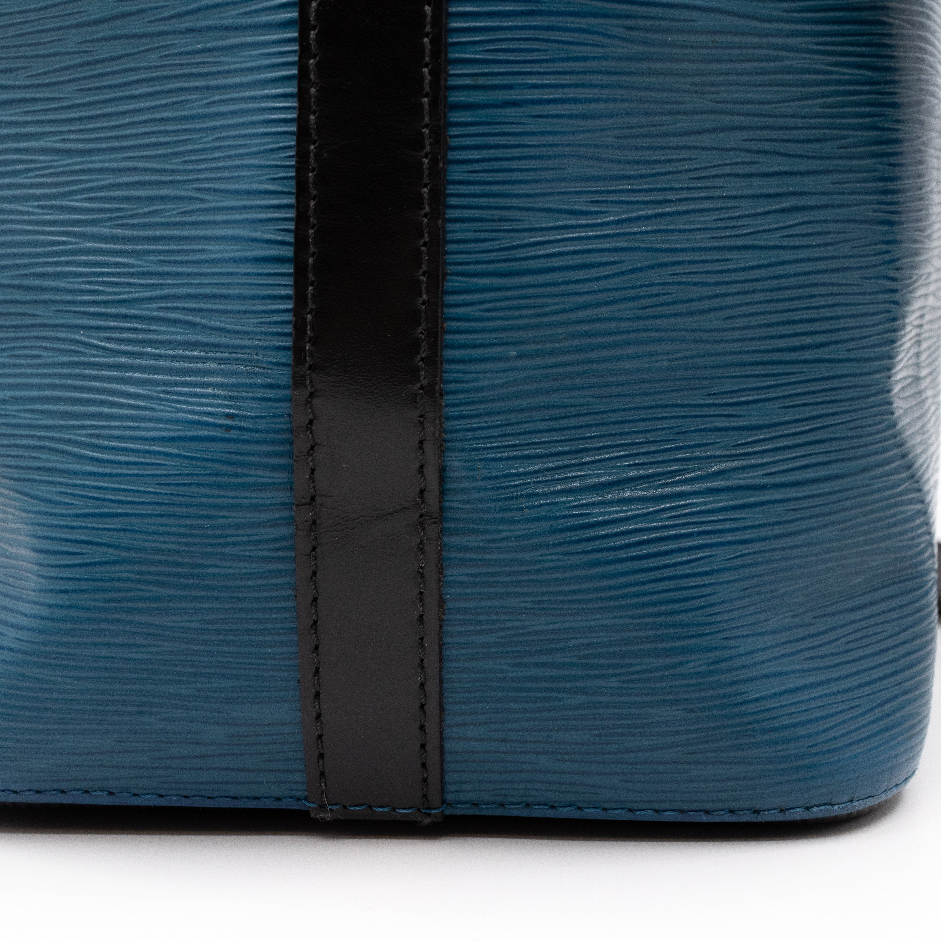 Petit Noe Epi Leather Blue & Black