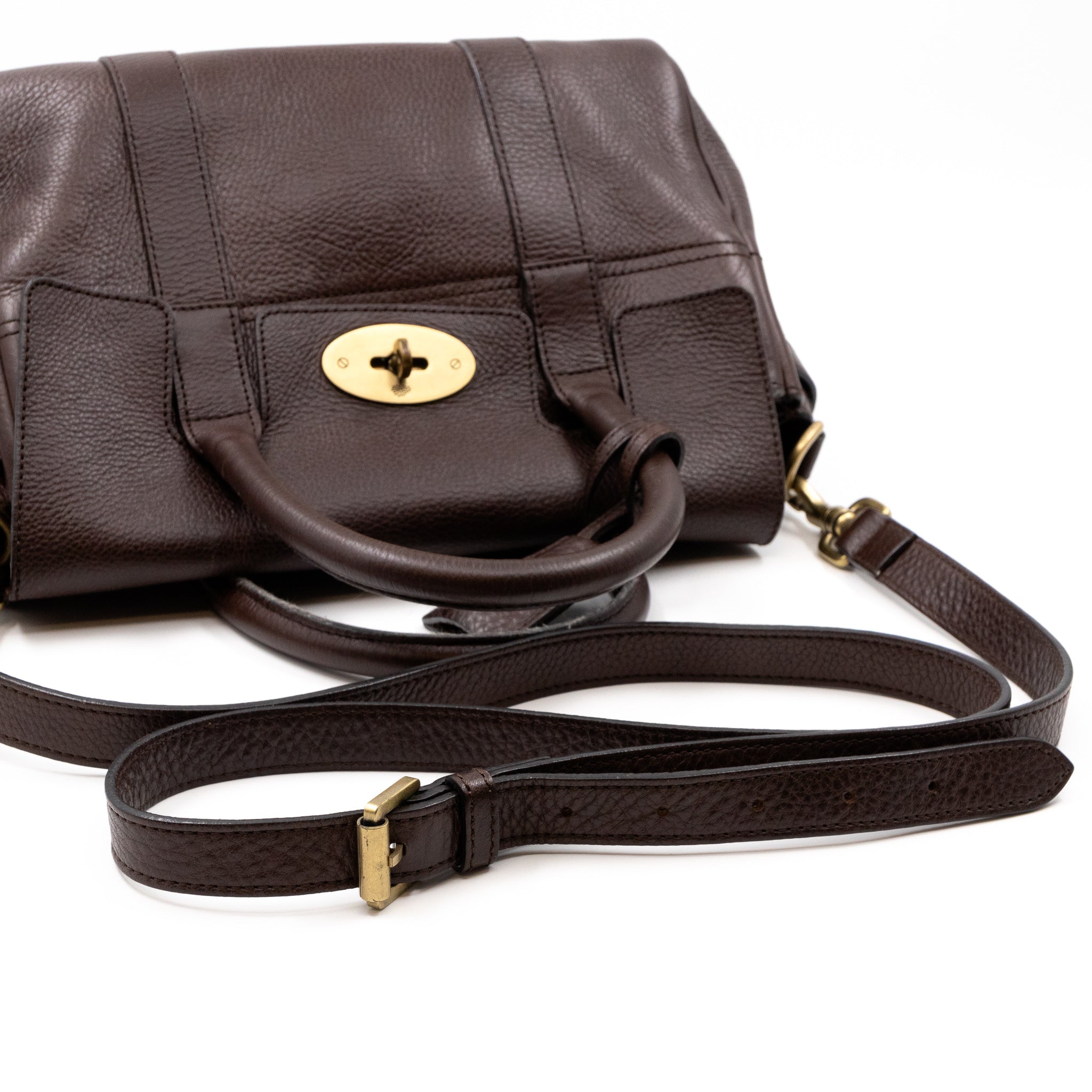 Small Bayswater Satchel Brown Leather