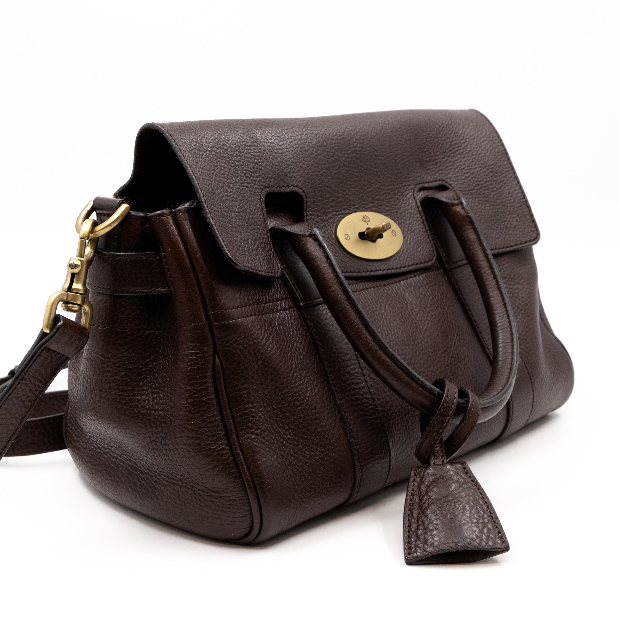 Small Bayswater Satchel Brown Leather