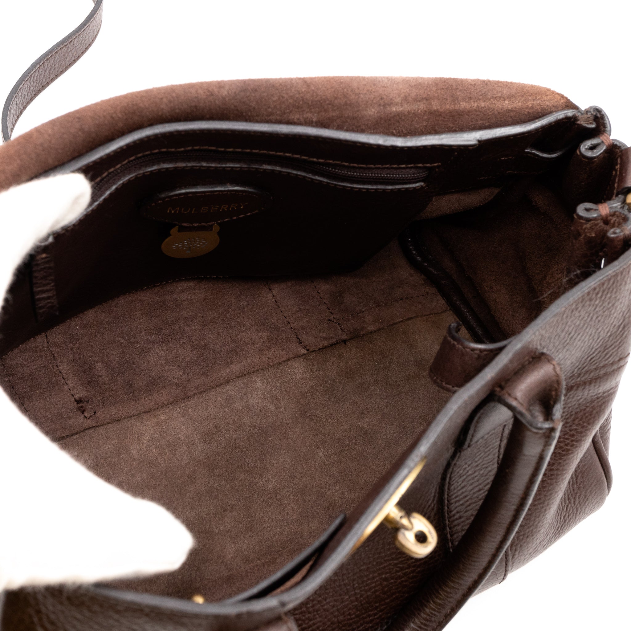 Small Bayswater Satchel Brown Leather