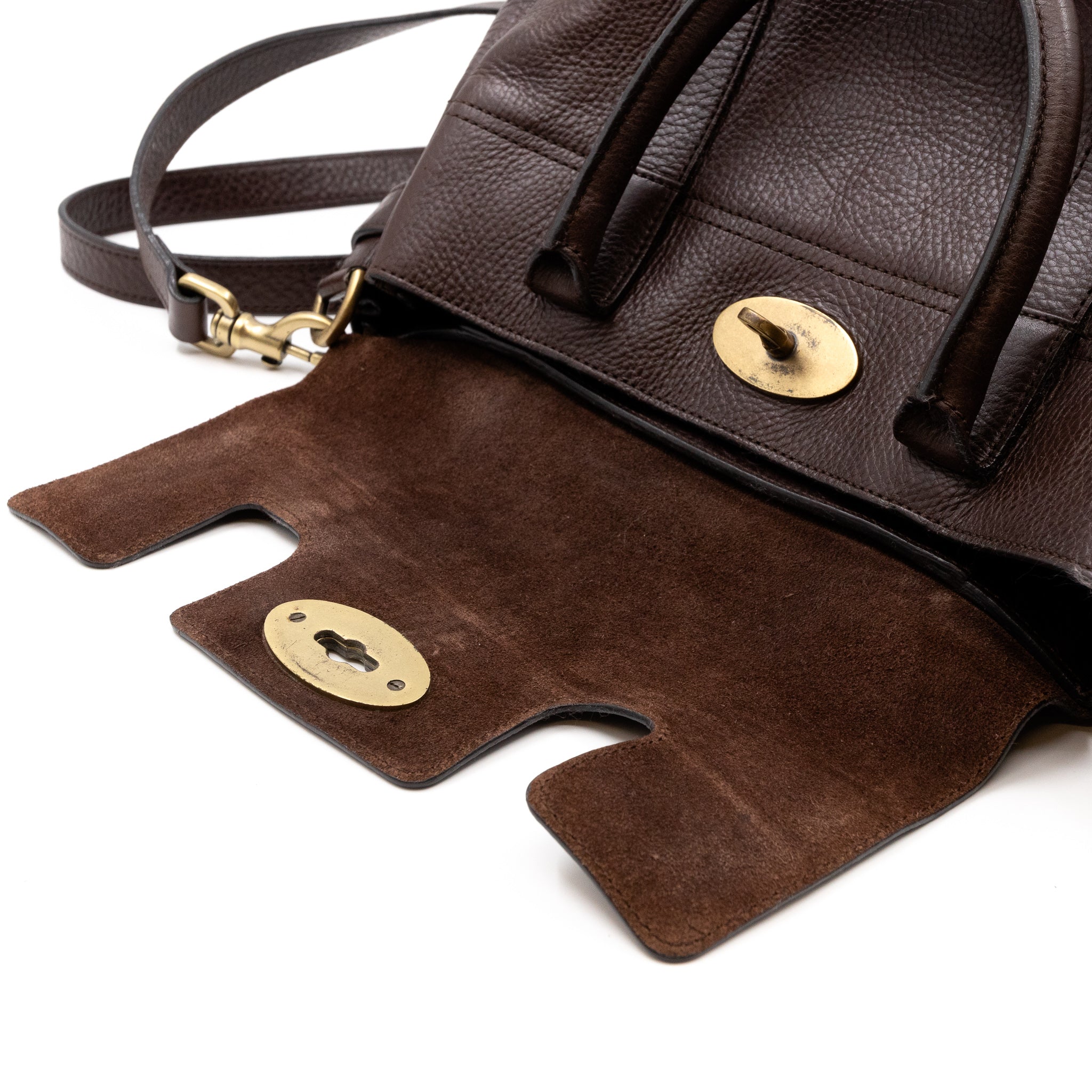 Small Bayswater Satchel Brown Leather