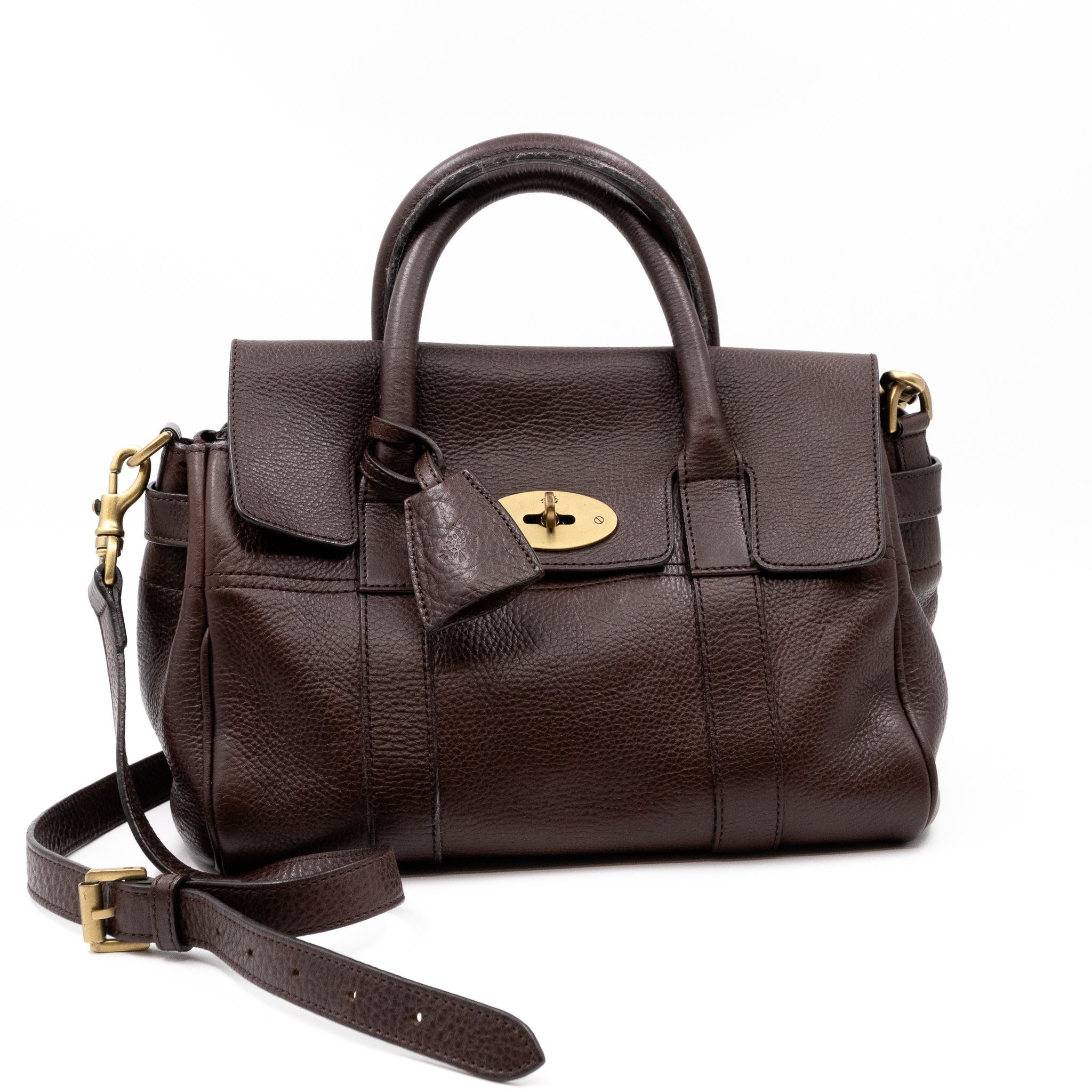 Small Bayswater Satchel Brown Leather