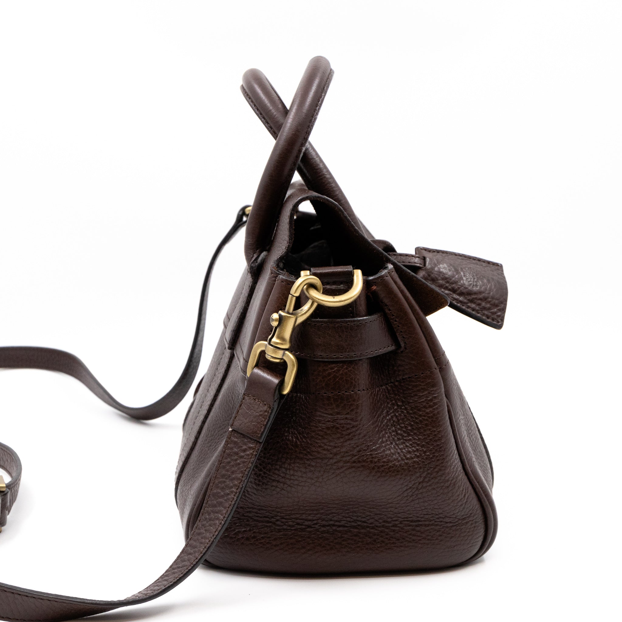Small Bayswater Satchel Brown Leather