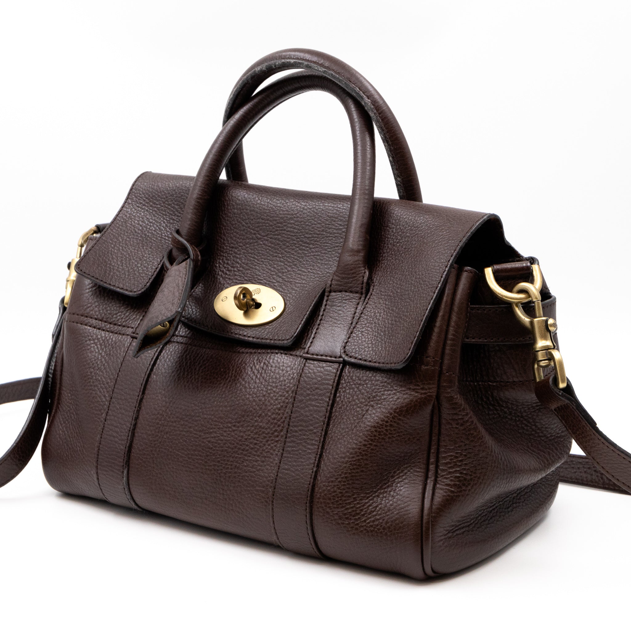 Small Bayswater Satchel Brown Leather