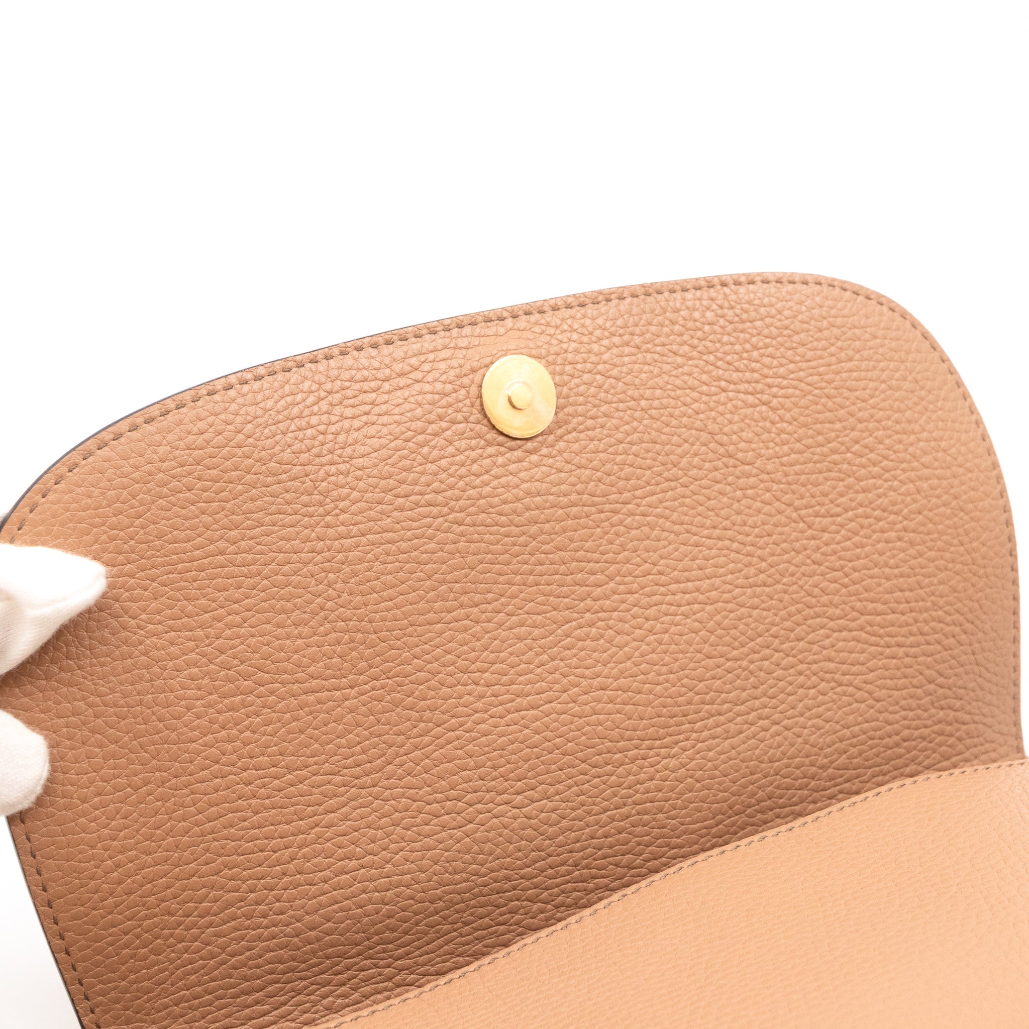 Soho Flap Chain Bag Beige Leather