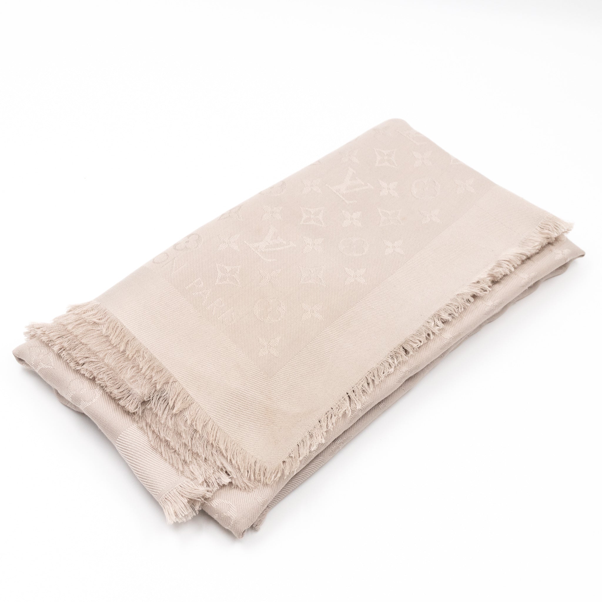 Monogram Shawl Greige