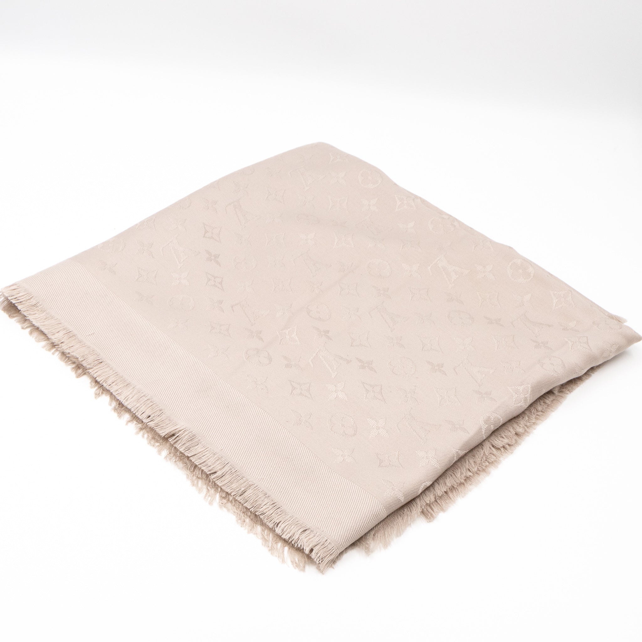Monogram Shawl Greige