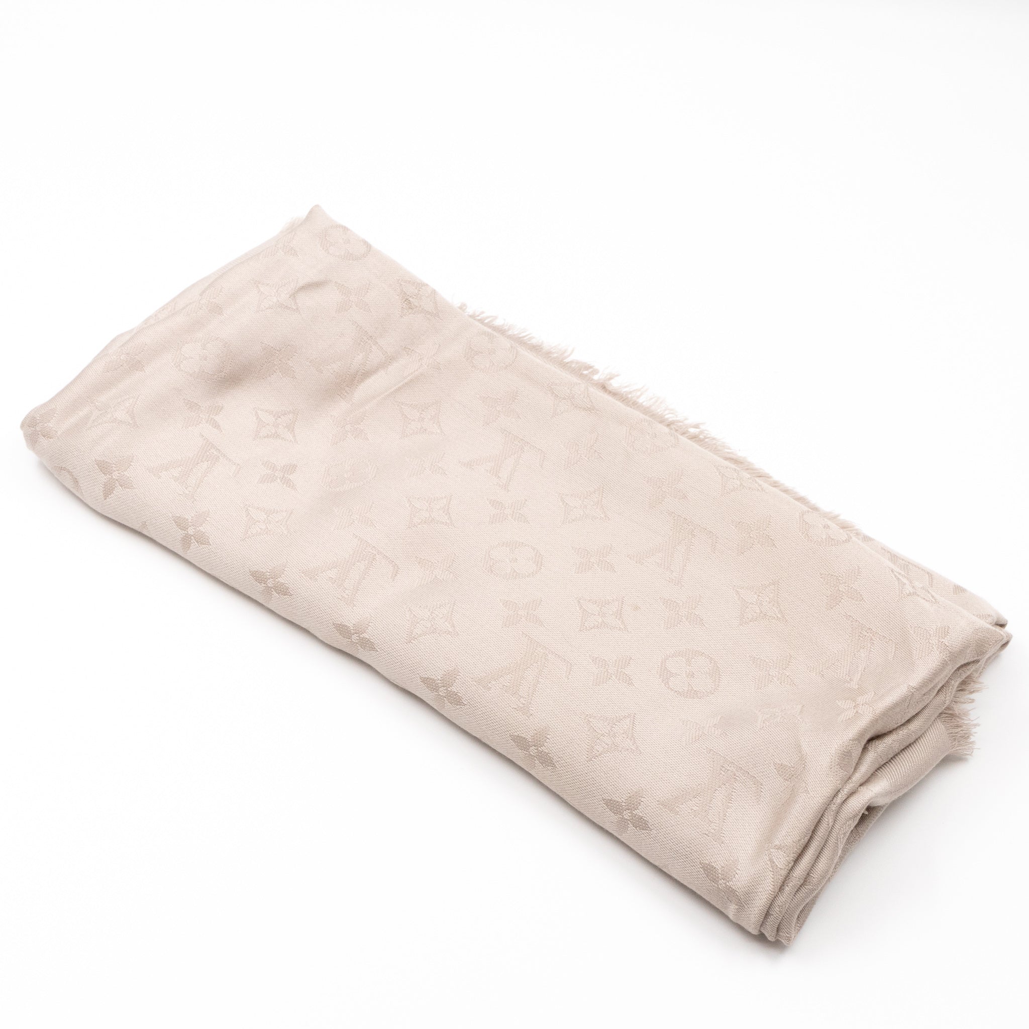 Monogram Shawl Greige