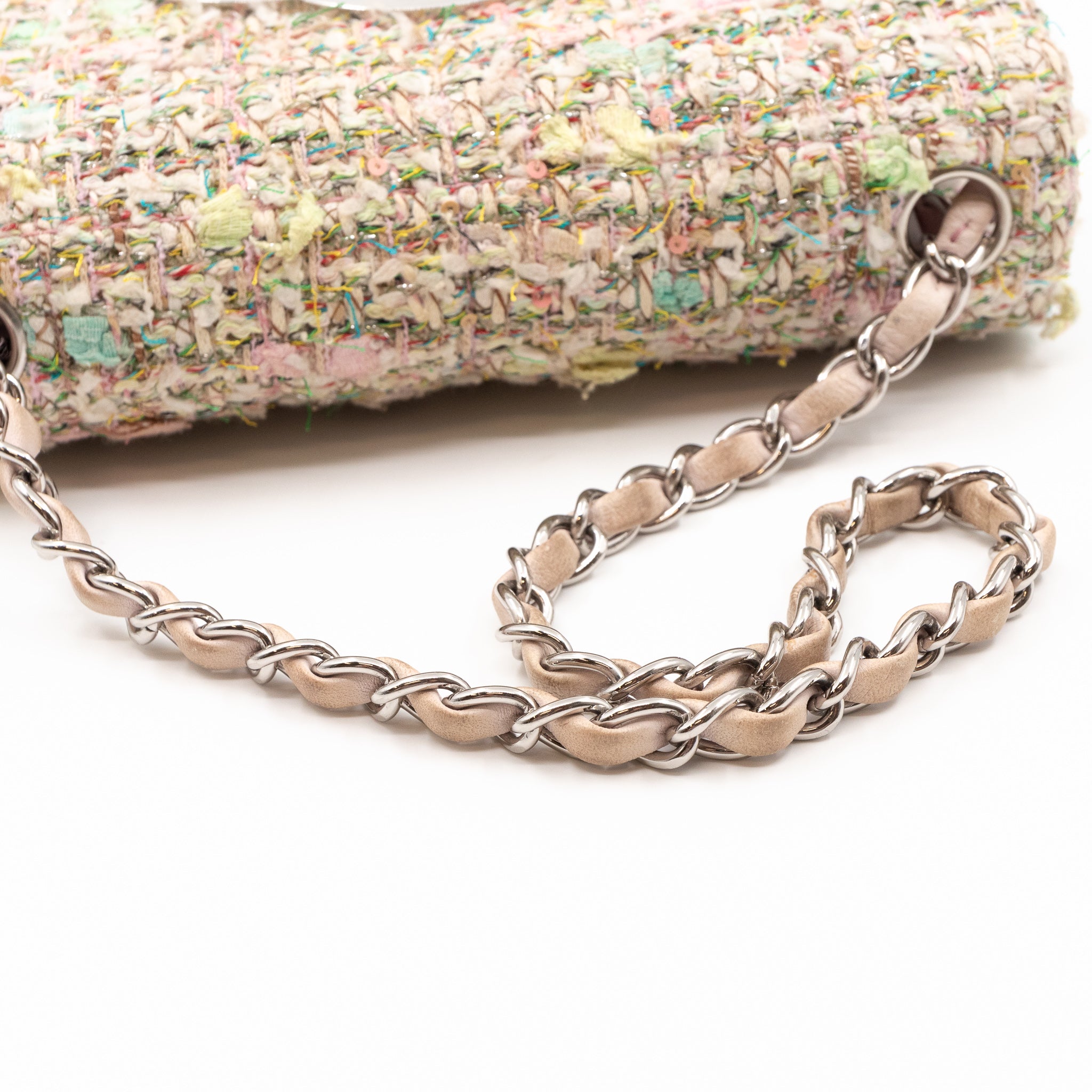 Small Diagonal Flap CC Shoulder Bag Tweed