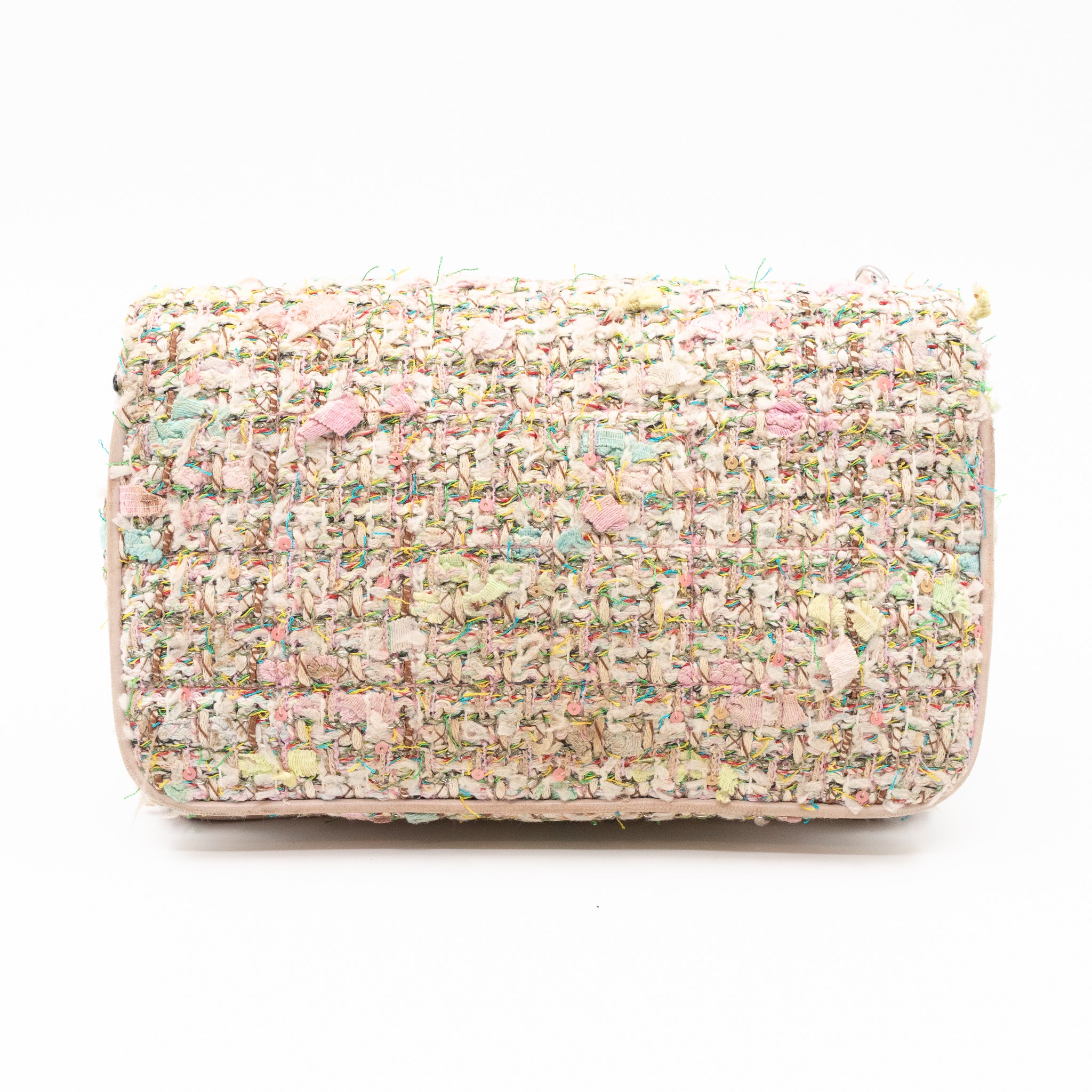 Small Diagonal Flap CC Shoulder Bag Tweed